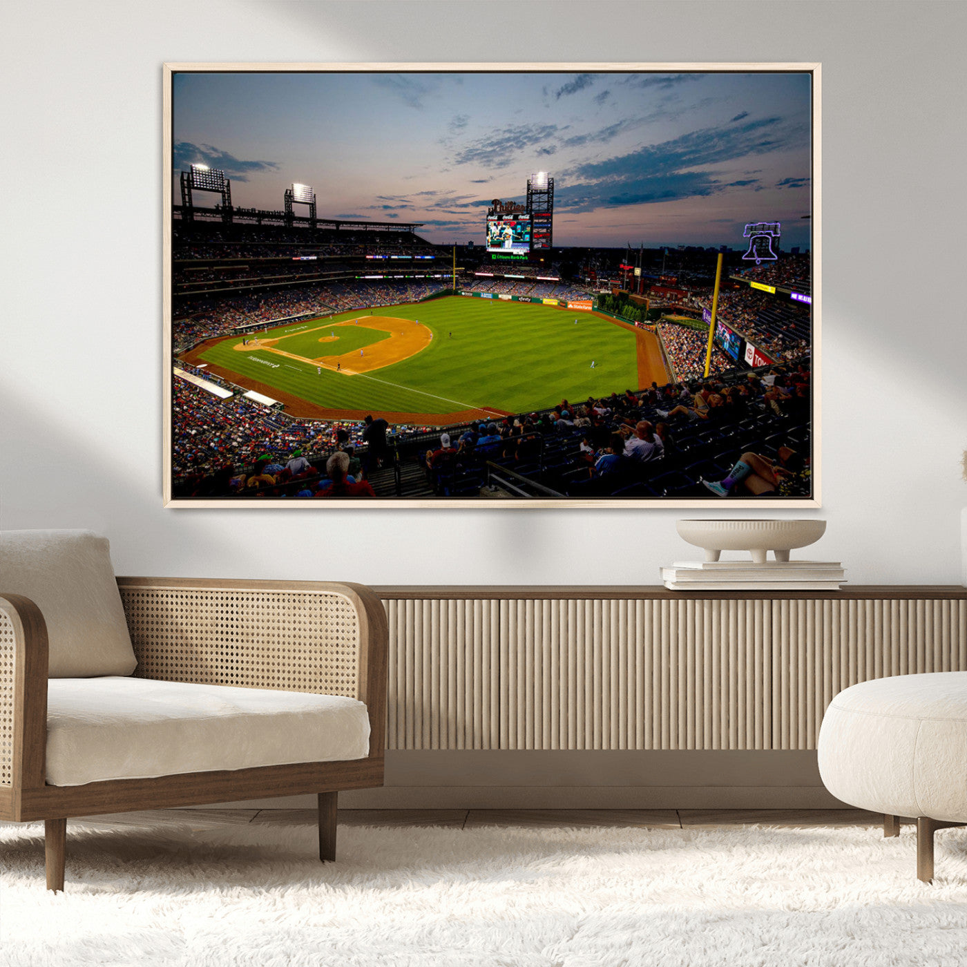 MGV-FC-36X24 - Philadelphia Phillies Baseball Team Print - Citizens Bank Park Stadium Wall Art Canvas Print