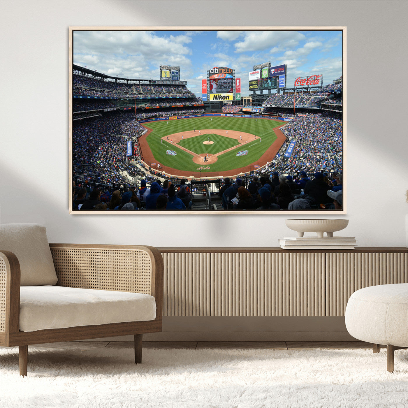 MGV-FC-36X24 - New York Mets Baseball Team Print - Citi Field Stadium Wall Art Canvas Print