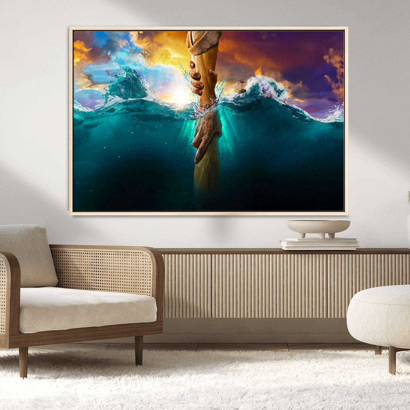 MGV-FC-36X24 - God Hand Wall Art Canvas Print