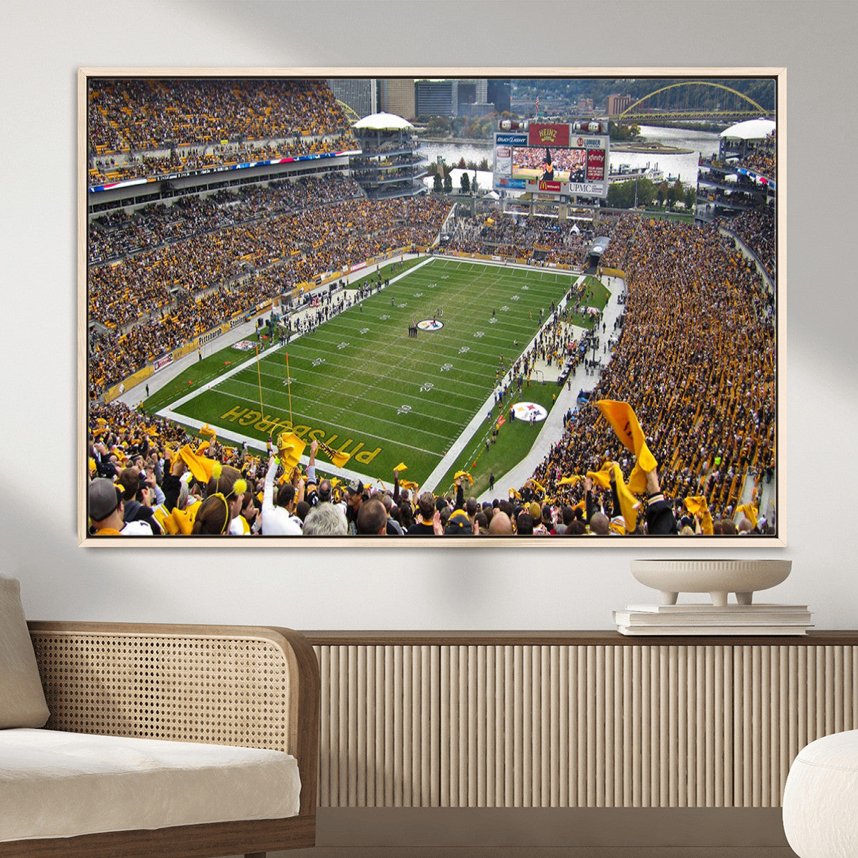 51419-MGV-FC-36X24 - Pittsburgh Steelers Print - Pittsburgh Heinz Field Stadium Wall Art Canvas Print