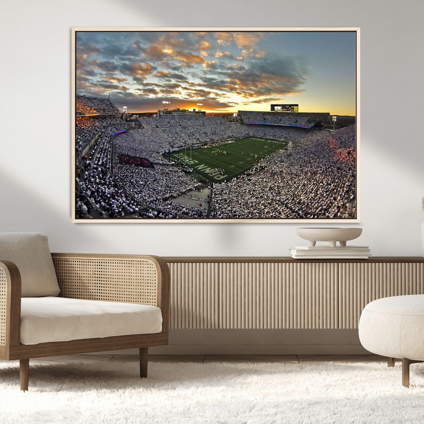 MGV-FC-36X24 - Beaver Stadium Wall Art - Penn State Stadium Wall Art | Penn Nittany Lions Football Match for Sport Room Decor
