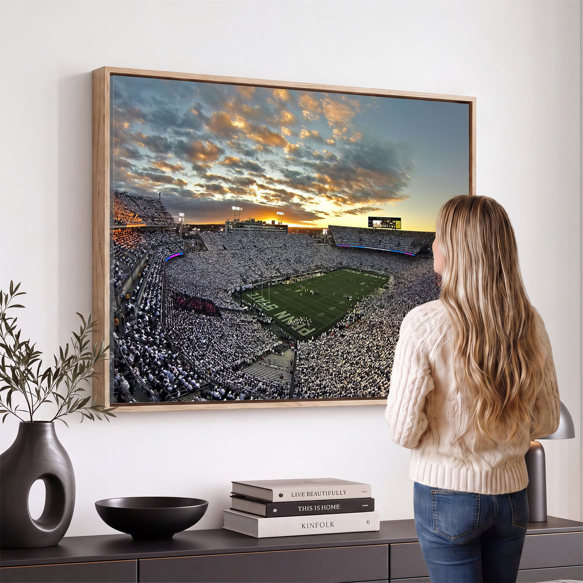 38807-MGV-CV-36X24 - Beaver Stadium Wall Art, Penn State Stadium Wall Art | Penn State Nittany Lions Football