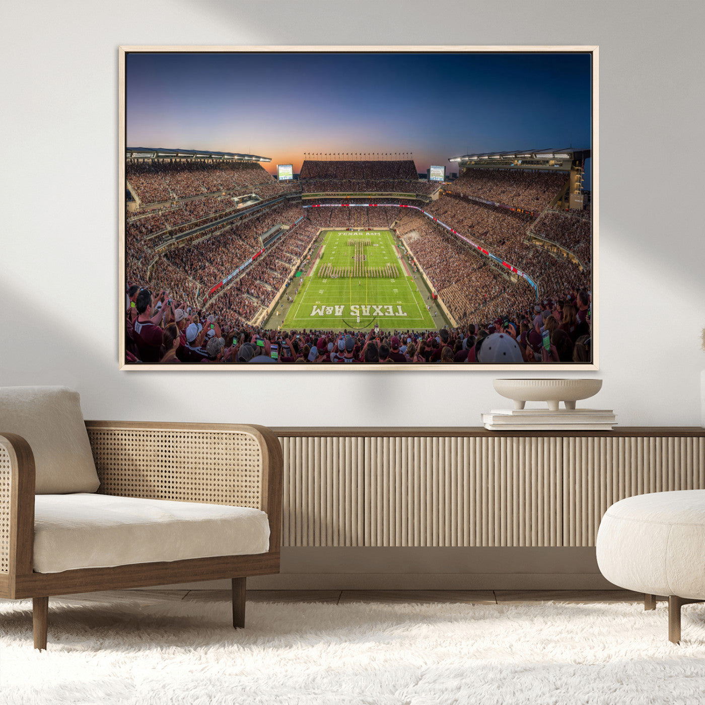 MGV-FC-36X24 - Kyle Field Wall Art Print | Large Texas A&M Aggies Football Canvas Print for Sports Enthusiasts | Framed, Ready-to-Hang Stadium Decor