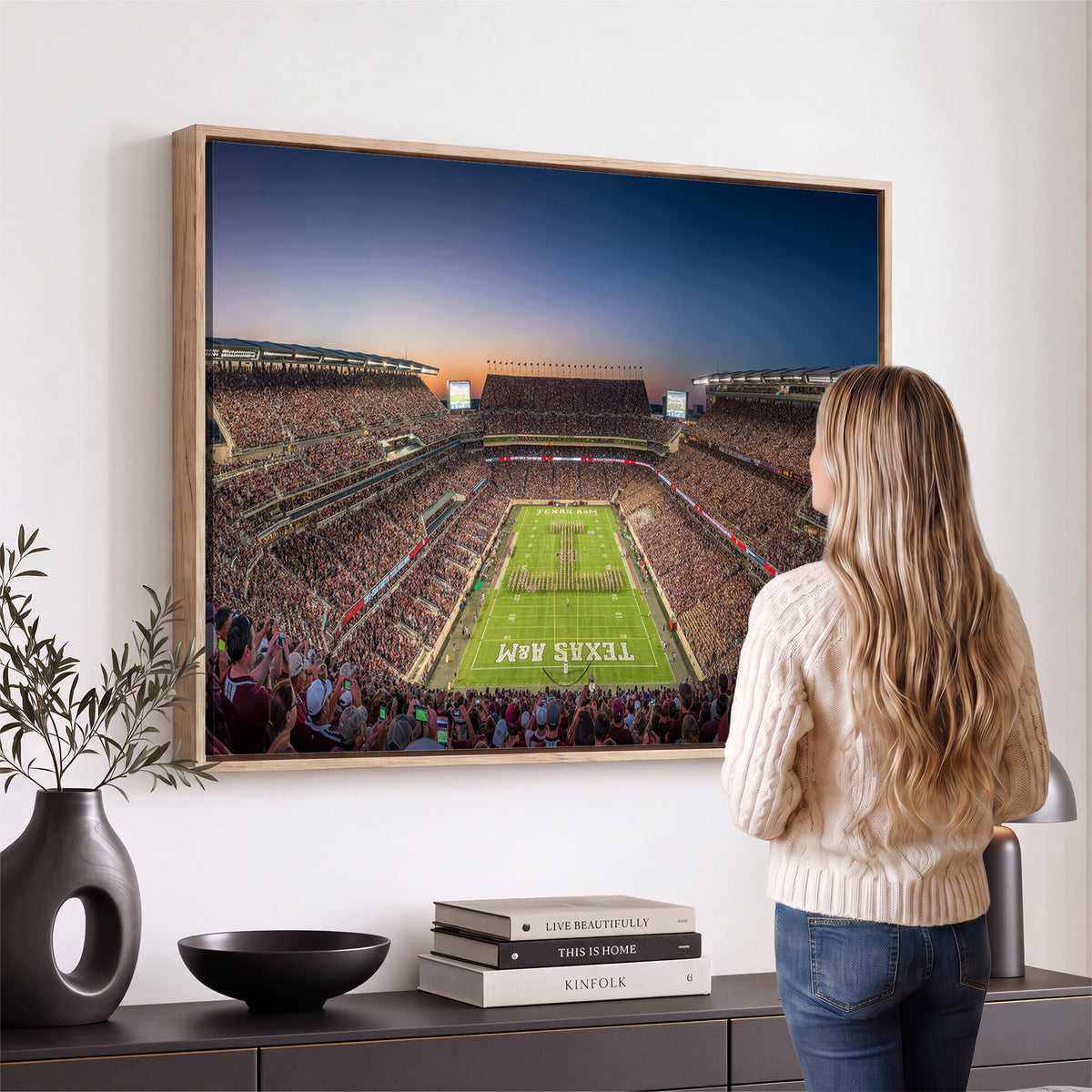 17421-MGV-CV-36X24 - Kyle Field Wall Art Print | Large Texas A&M Aggies Football Canvas Print for Sports Enthusiasts |