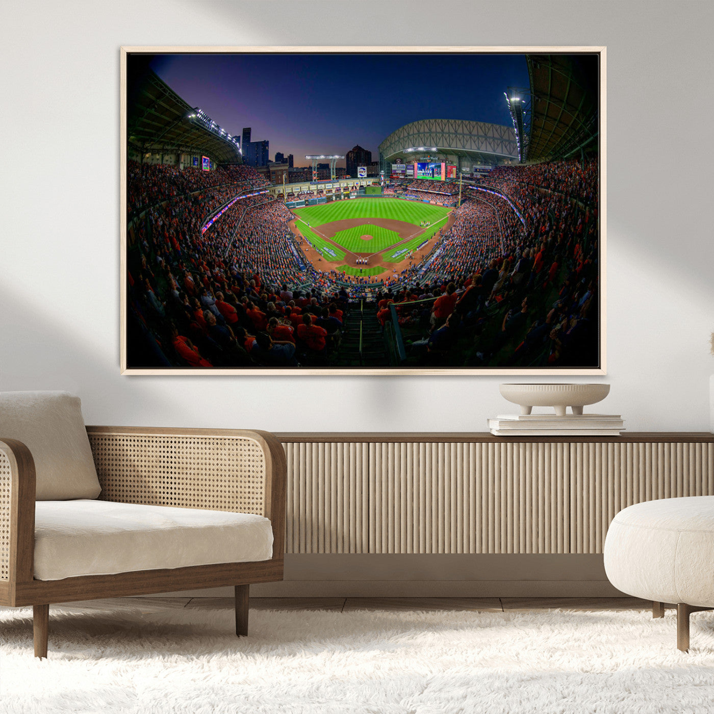 MGV-FC-36X24 - Houston Astros Baseball Team Print - Houston Minute Maid Park Stadium Wall Art Canvas Print