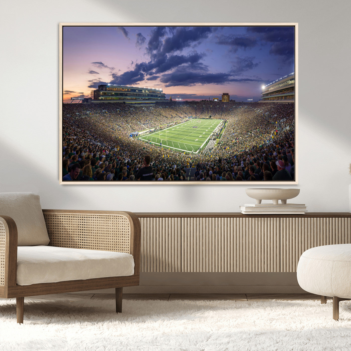 MGV-FC-36X24 - Notre Dame Fighting Irish Football Team Print - Notre Dame Stadium Wall Art Canvas Print