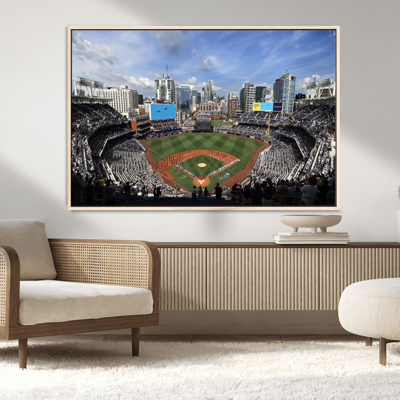 MGV-FC-36X24 - San Diego Padres Baseball Team Print - Petco Park Stadium Wall Art Canvas Print