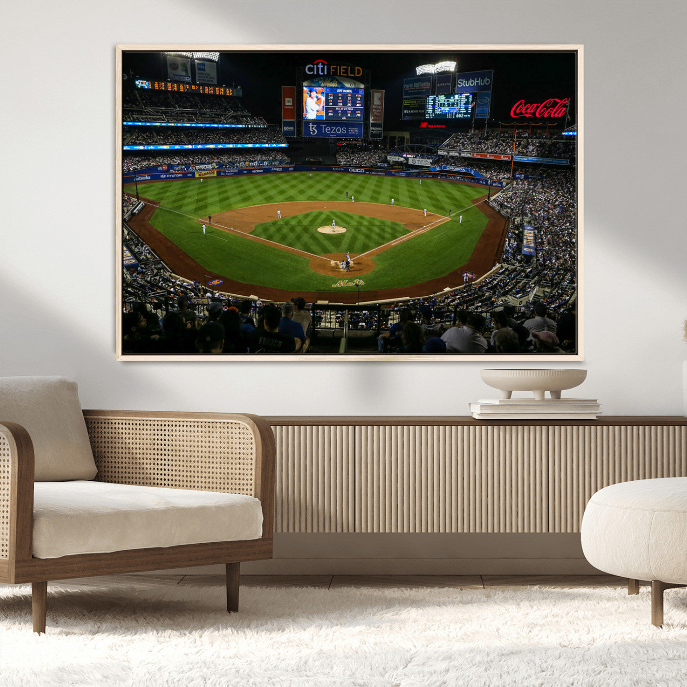 MGV-FC-36X24 - Oakland Athletics Baseball Team Print - RingCentral Coliseum Stadium Wall Art Canvas Print