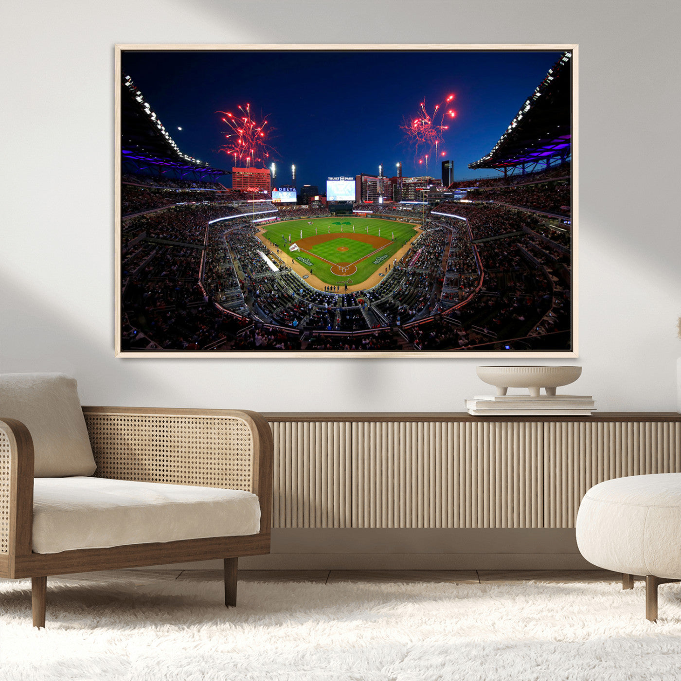 MGV-FC-36X24 - Truist Park Atlanta Braves Baseball Stadium Wall Art Print | Large 3-Panel Canvas Print for Sports