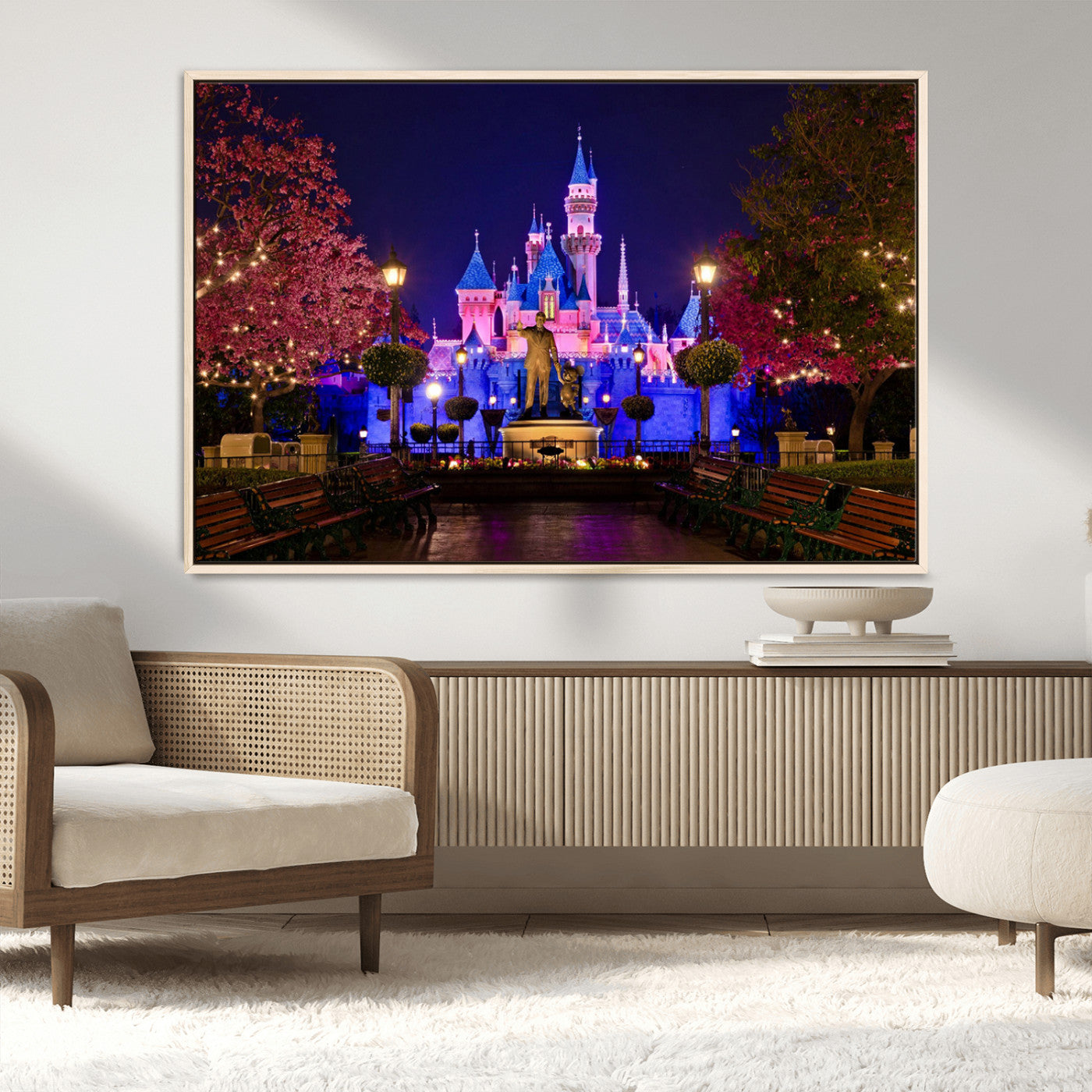 MGV-FC-36X24 - Castle Large Wall Art Disney Magic Kingdom Kids Room Decor - Disney World Christmas Home Decor Child