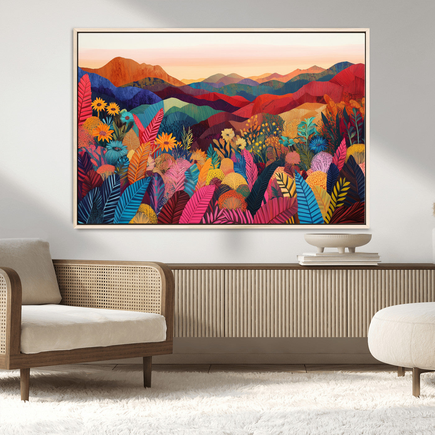 MGV-FC-36X24 - YAYOI KUSAMA Abstract Print - Landscape Canvas Wall Art Print - Vibrant Modern Decor for Living