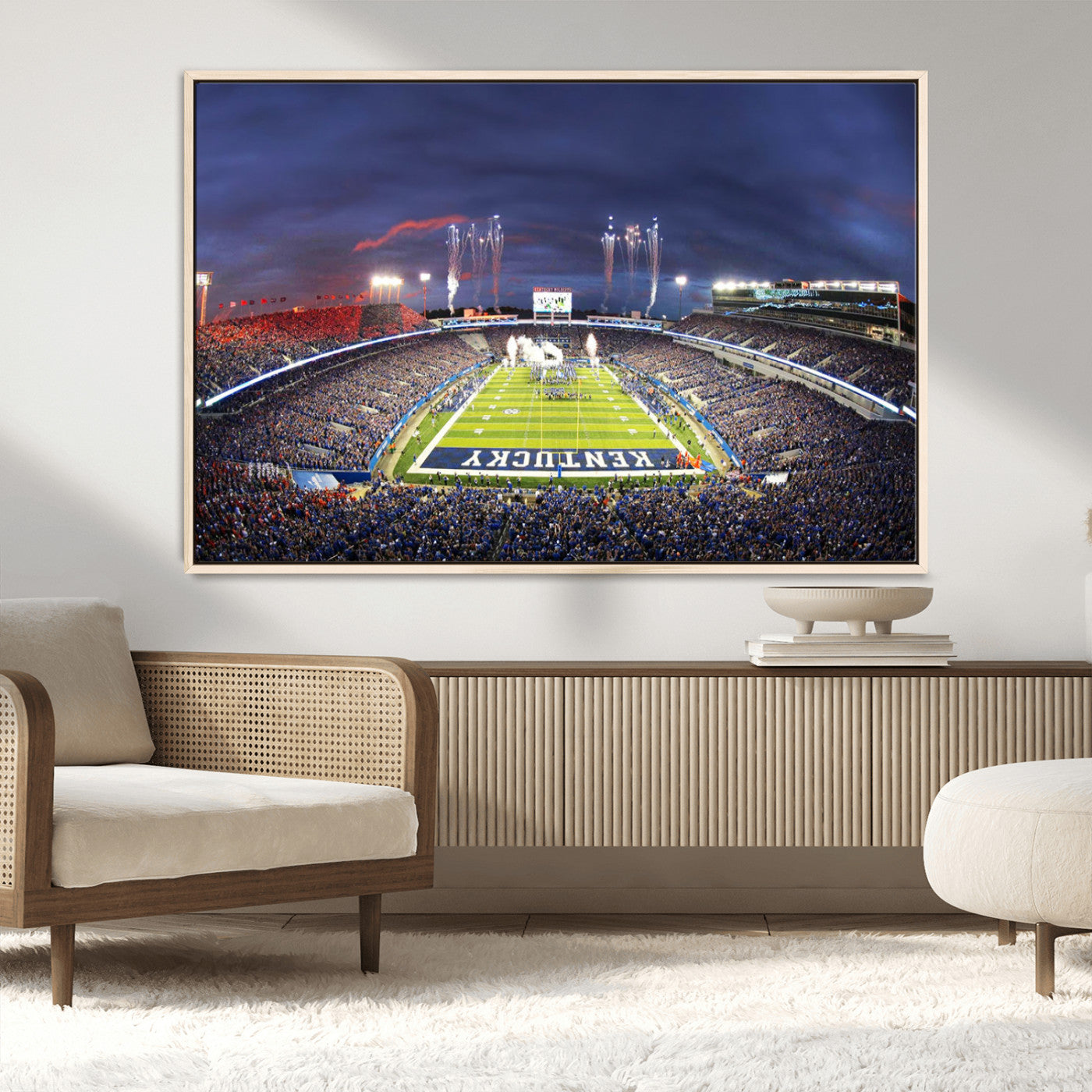 MGV-FC-36X24 - Kroger Field Canvas Wall Art - Kentucky Stadium Wall Art Print - Sunset Football Stadium Wall Decor