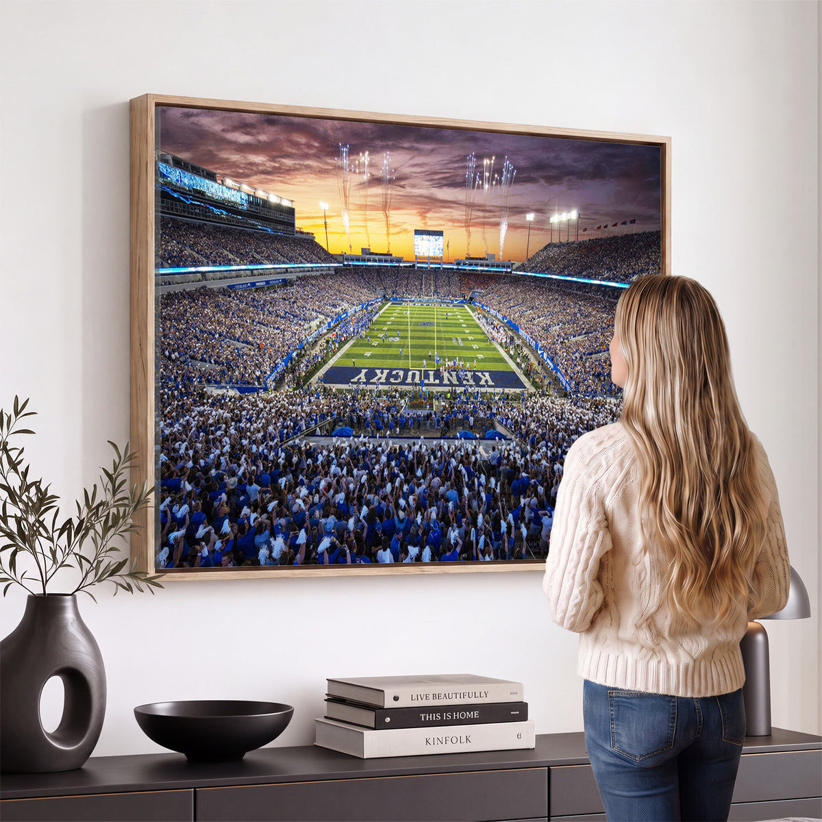 78524-MGV-CV-36X24 - Kroger Field Wall Art Print, Kentucky Stadium Wall Art