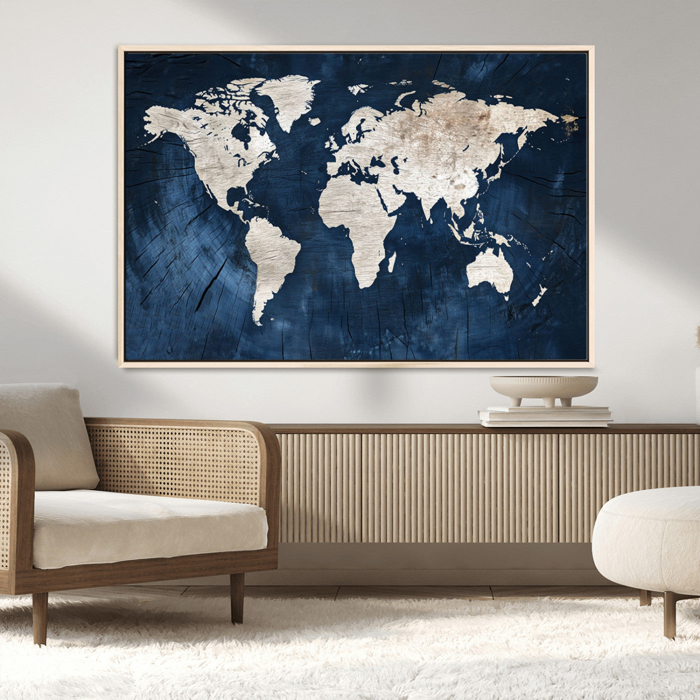 MGV-FC-36X24 - Push Pin World Map Canvas Print – Framed Wall Art for Couples to Track Their Travels – Anniversary
