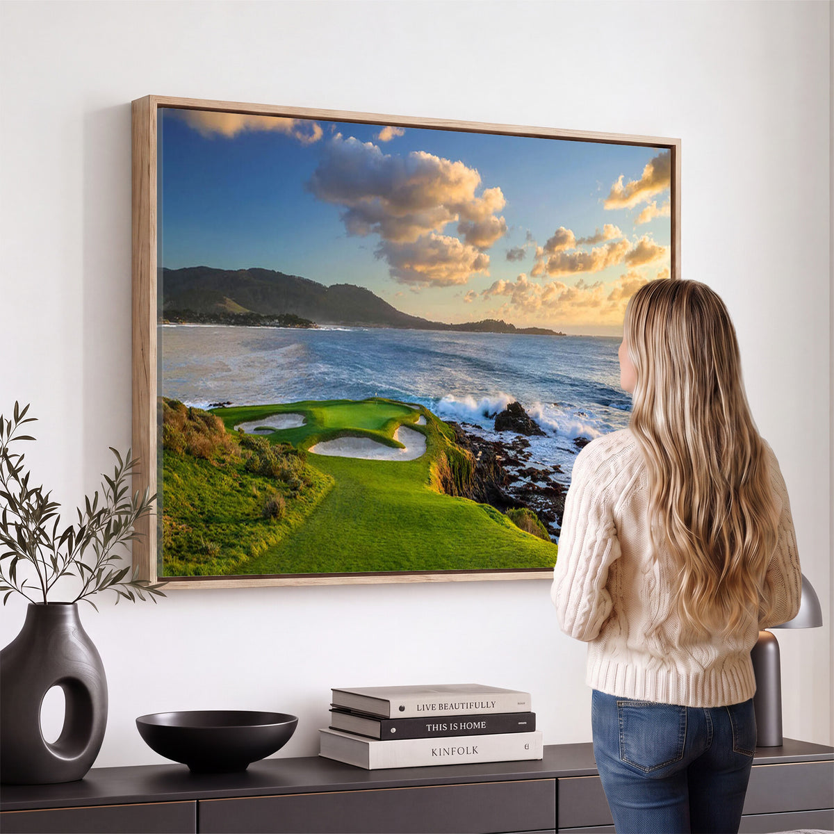 50107048-MGV-CV-36X24 - Pebble Beach Golf Links Wall Art Canvas Print