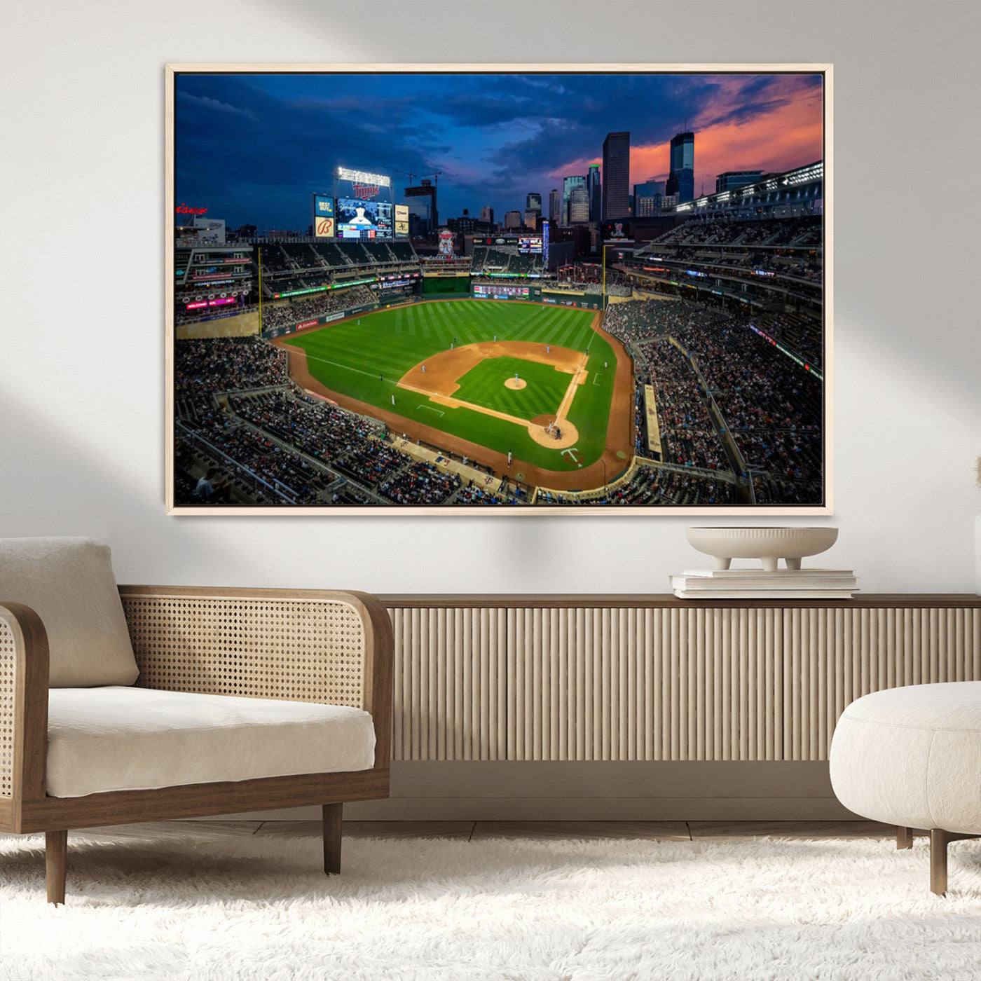 68222753-MGV-CV-36X24-Target Field Wall Art Canvas Print, Baseball Stadium Print, Minneapolis Major League Baseball's Minnesota Twins