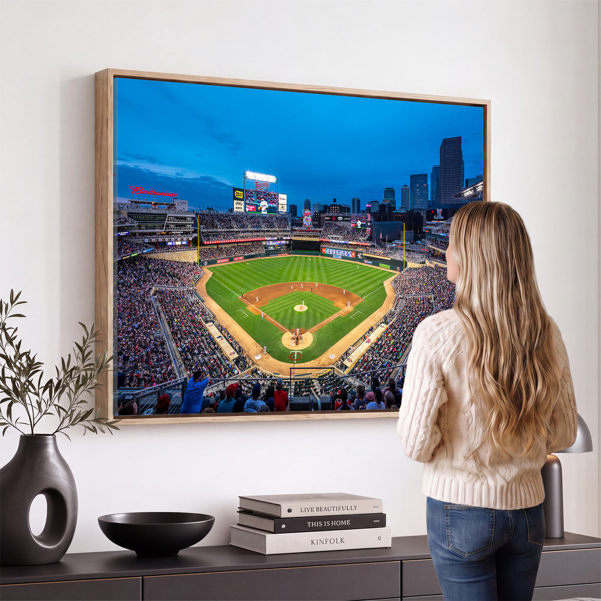 77273035-MGV-CV-36X24 - Target Field Stadium Wall Art Canvas Print, Minnesota Twins