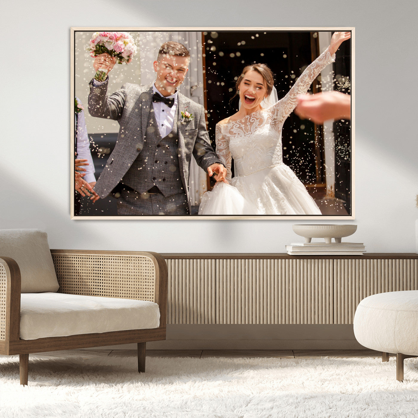 Framed Create Your Canvas Print - Personalized Wall Art for Home Decor Wall Art Print, Create Your Own Photo Canvas Print