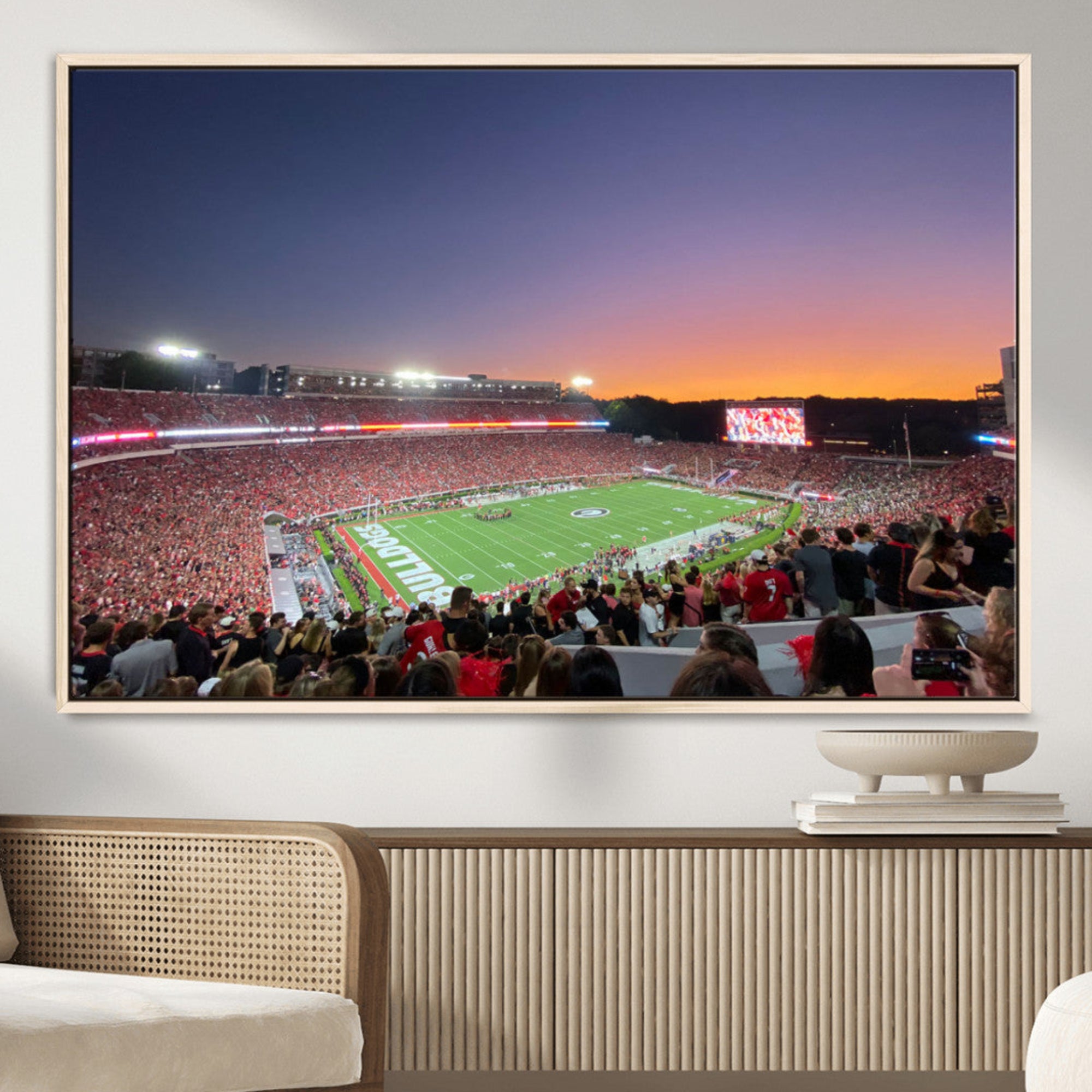 25139565-MGV-CV-36X24-Dooley Stadium Wall Art, Sports Arena Canvas Print, Dooley Field Sanford Stadium Canvas Artwork for Home, Office