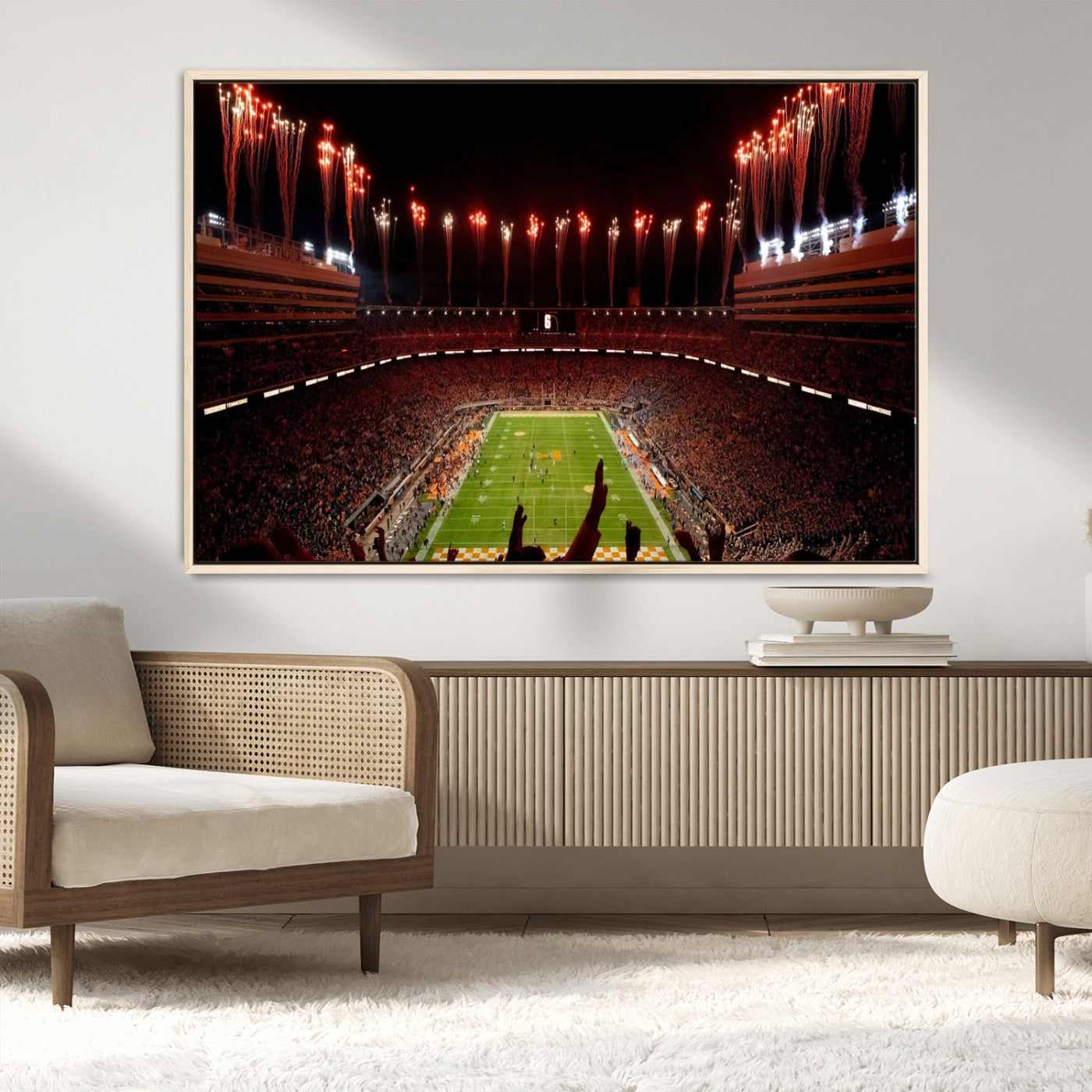 73358115-MGV-CV-36X24-Tennessee Neyland Stadium Wall Art Print, Sports Arena Canvas Wall Art, Panoramic Stadium Canvas Print, Modern Athletic Field Art Printing