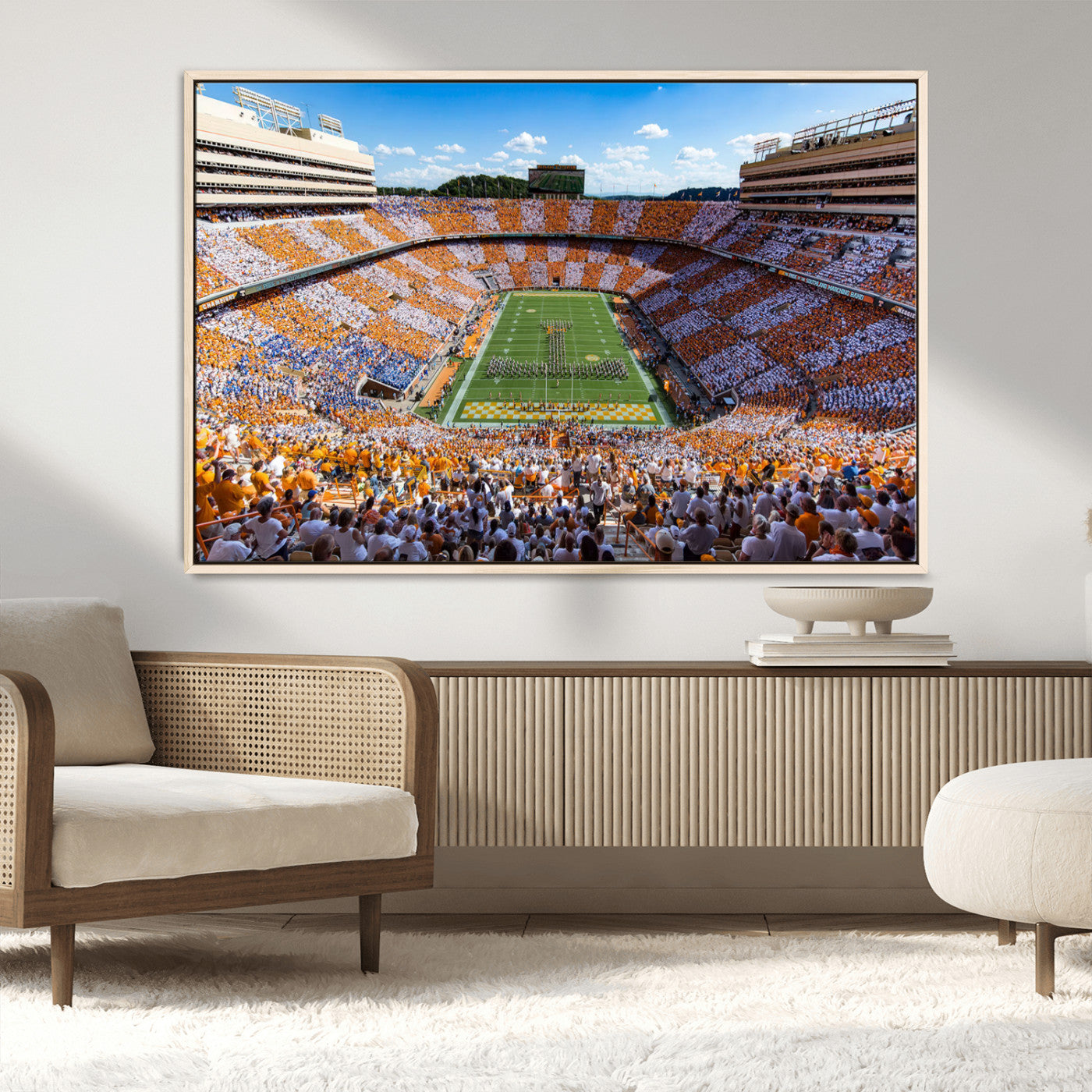 Tennessee Neyland Stadium Wall Art Print, Sports Arena Canvas Wall Art, Panoramic Stadium Canvas Print, Modern Athletic Field Art Printing