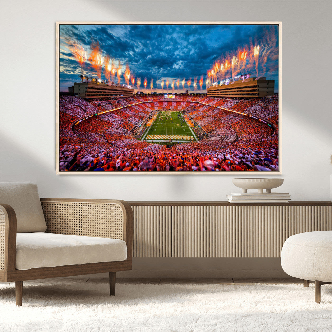 MGV-FC-36X24 - Tennessee Neyland Stadium Wall Art Print, Sports Arena Canvas Wall Art, Panoramic Stadium Canvas