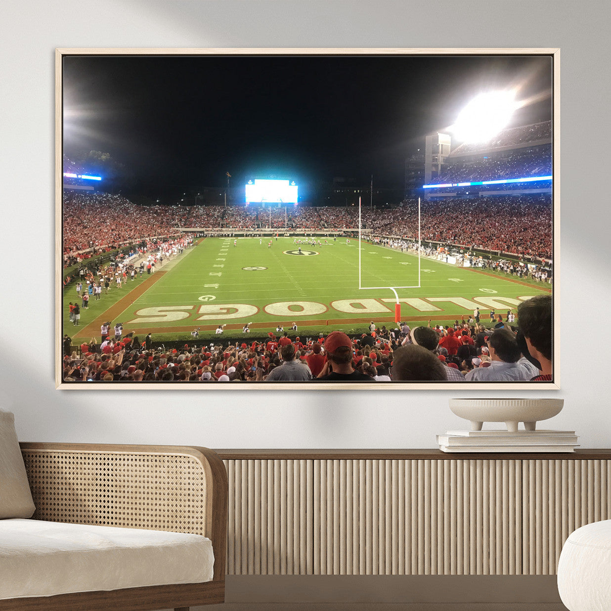 16230786-MGV-FC-36X24 - Dooley Stadium Wall Art, Sports Arena Panoramic Canvas Print, Modern Stadium Landscape Artwork for Home, Office