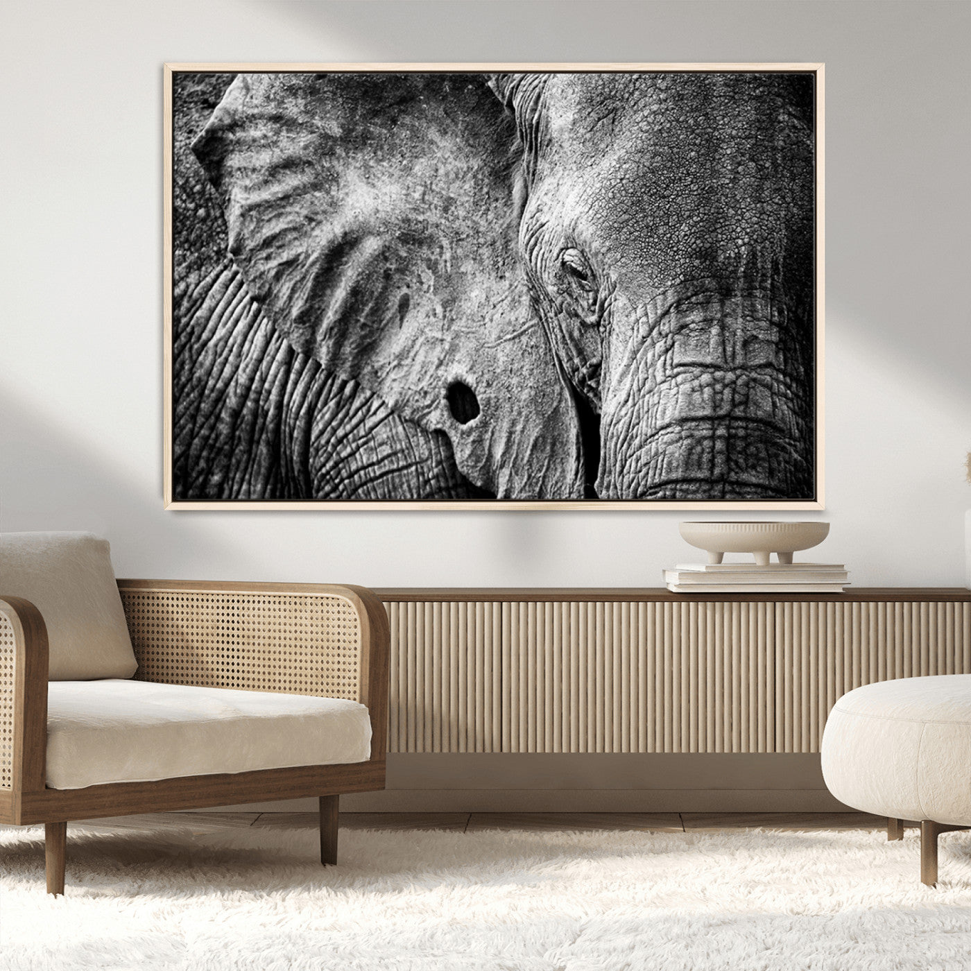 MGV-FC-36X24 - Wild Old Elephant Wall Art Canvas Print