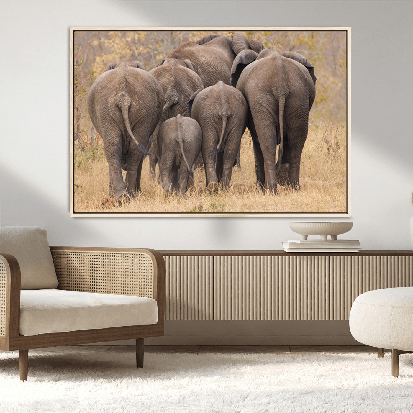 MGV-FC-36X24 - Wild Elephant Wall Art Canvas Print