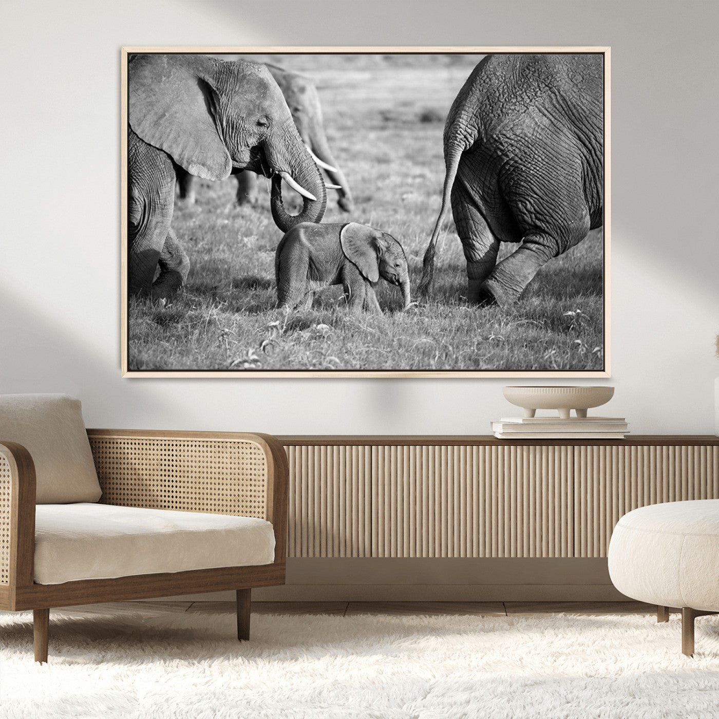 MGV-FC-36X24 - Wild Elephant Wall Art Canvas Print