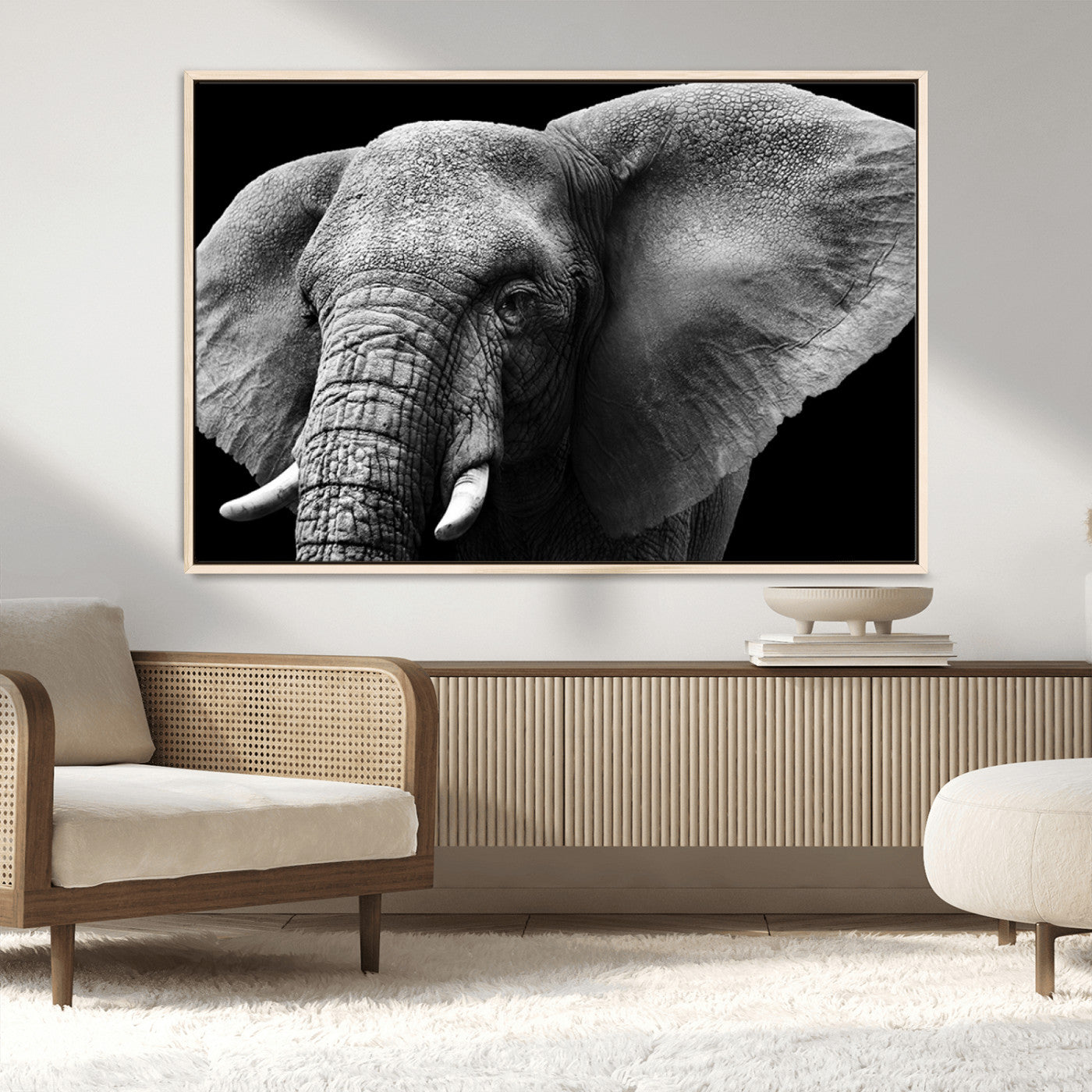 MGV-FC-36X24 - Big Elephant Close Up Wall Art Canvas Print