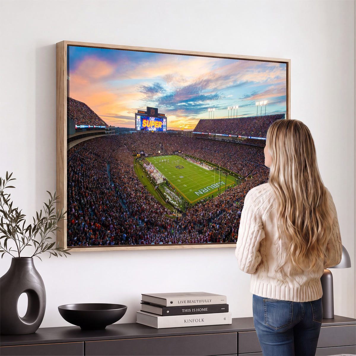 75203764-MGV-CV-36X24 - Jordan-Hare Stadium Auburn Tigers Football Stadium Canvas Wall Art