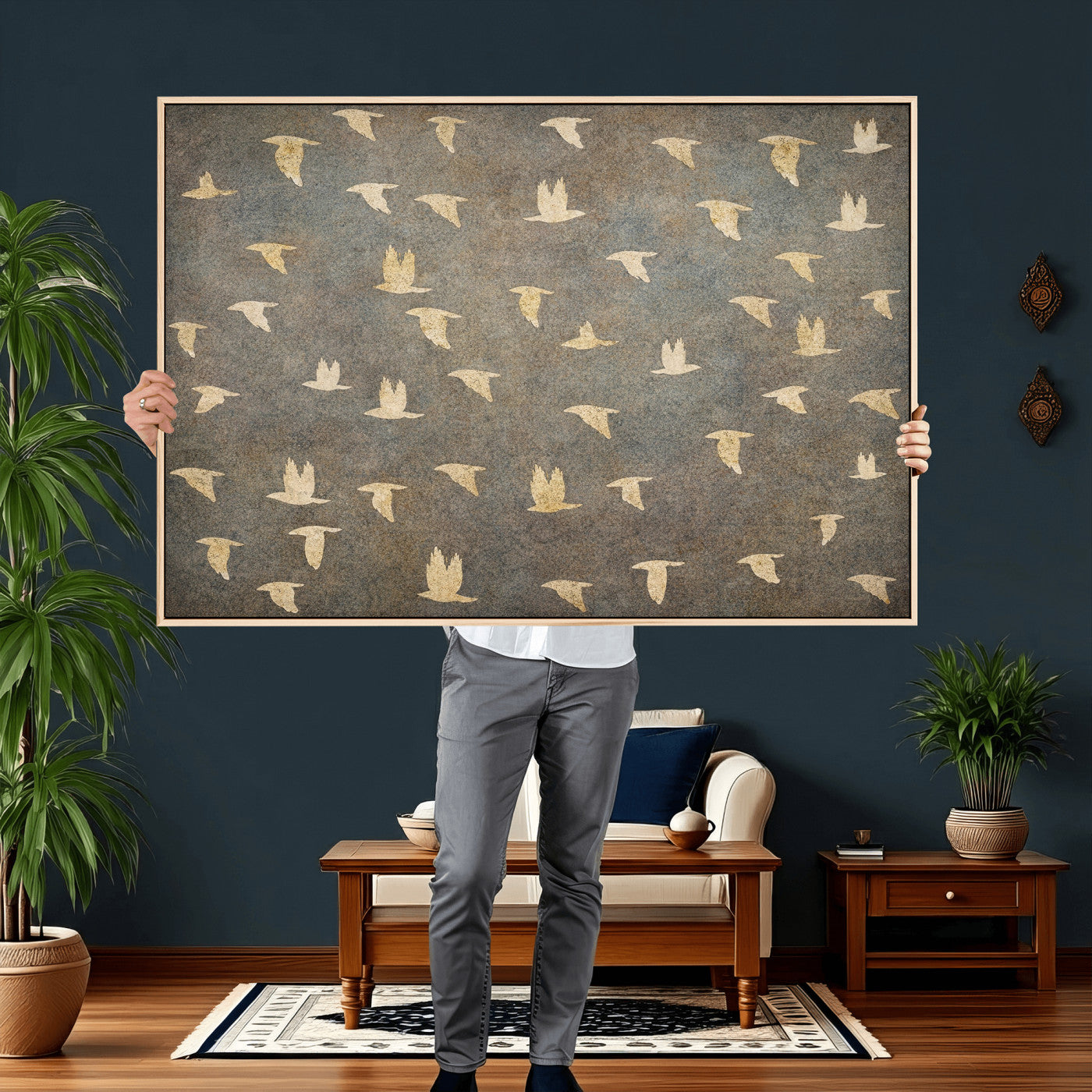 20532514-MGV-CV-36X24 - Abstract Birds Wall Art Canvas Print