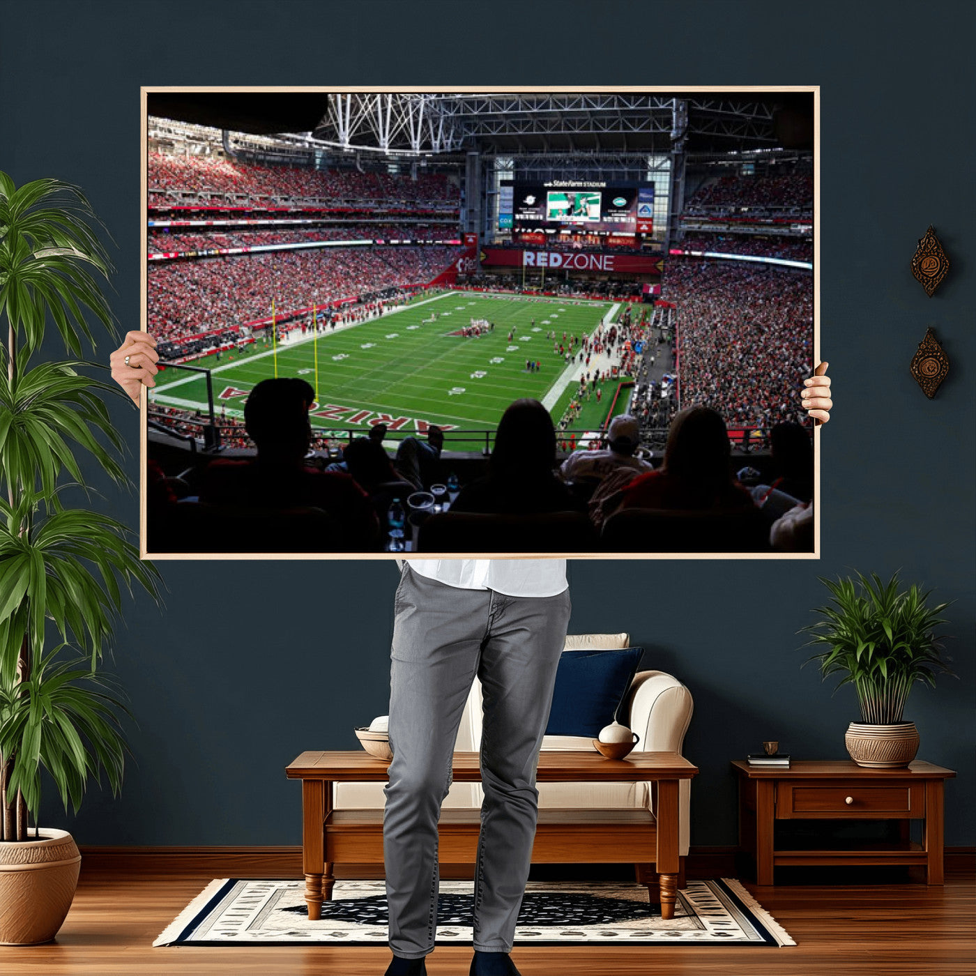 84196298-MGV-CV-36X24 - State Farm Stadium Canvas Wall Art, Arizona Cardinals Football Stadium Print, Glendale NFL Arena Photography Artwork