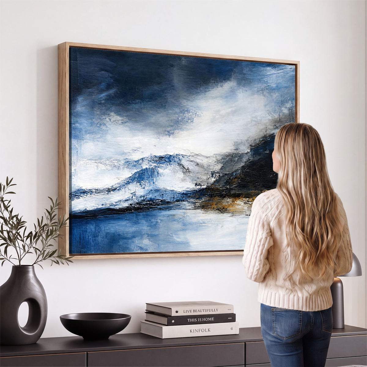 48142030-MGV-CV-36X24 - Extra Large Abstract Wall Art Canvas Print
