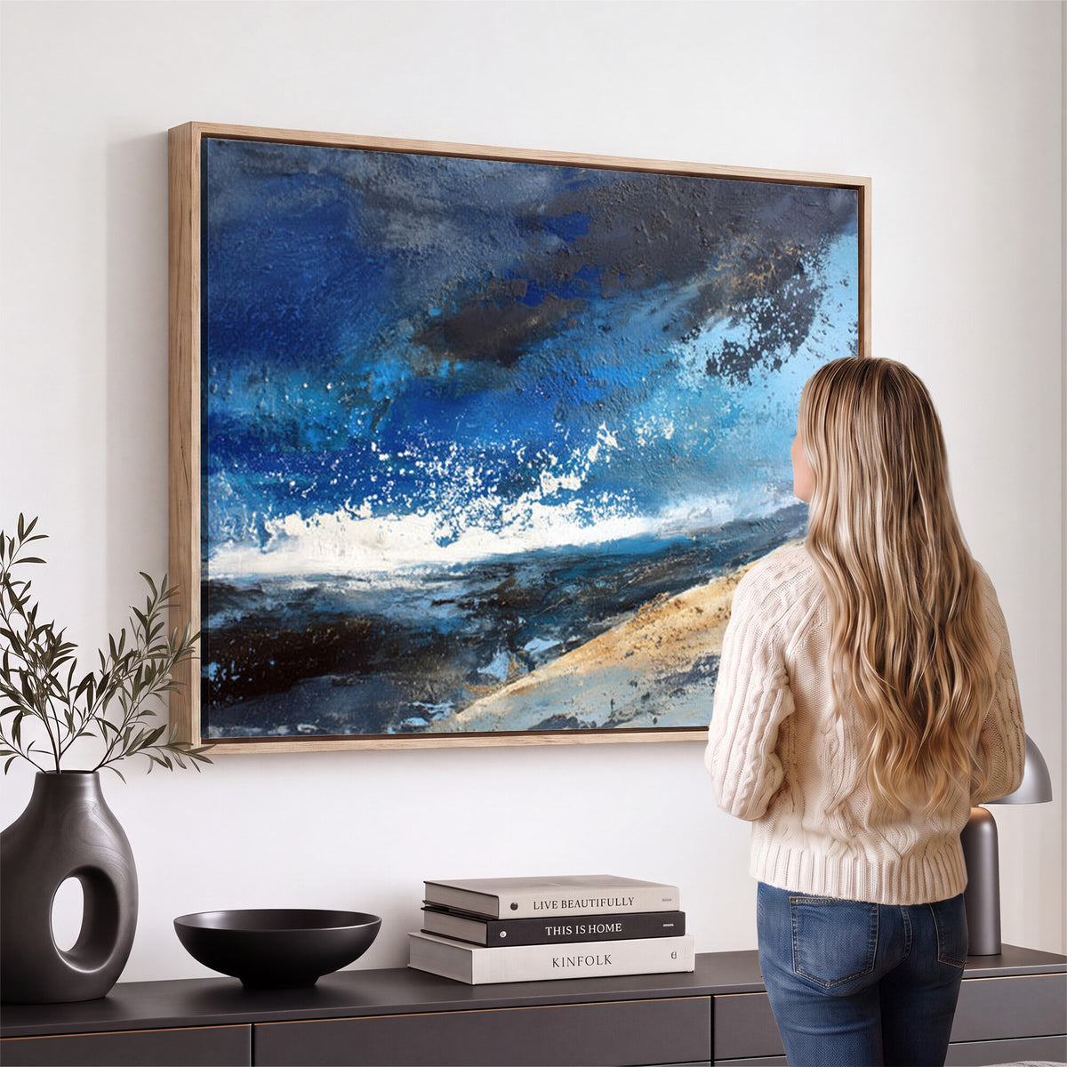 72157369-MGV-CV-36X24 - Extra Large Abstract Wall Art Canvas Print