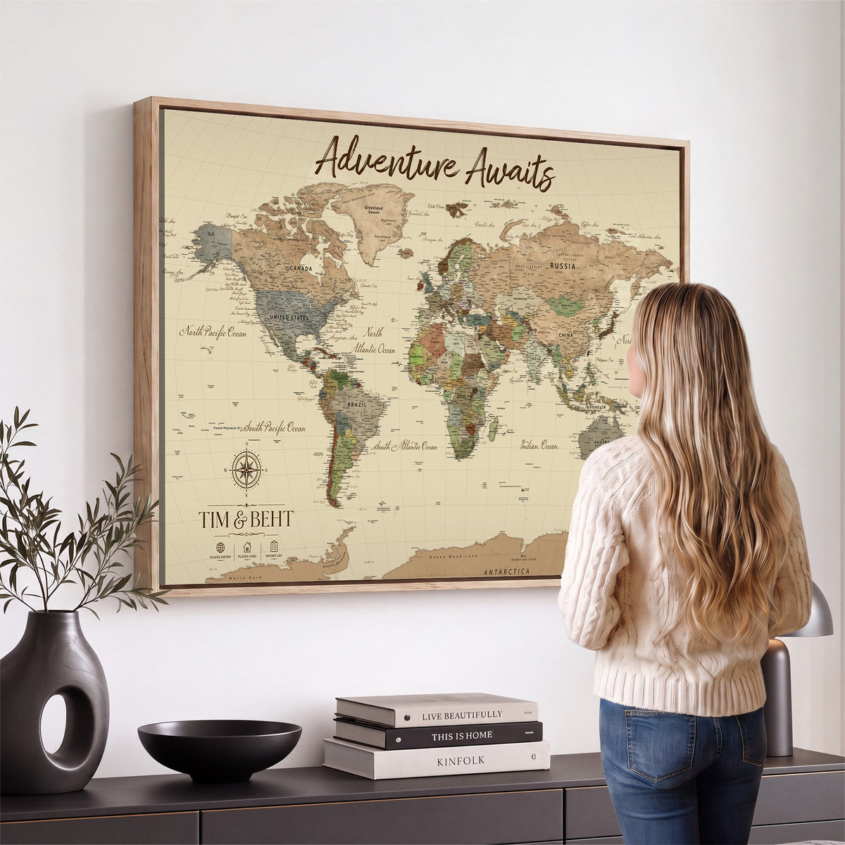 NEWMAP-22.jpgD-MGV-CV-36X24 - Personalize World Map Wall Art Canvas Print, Modern Decorative Framed Map Artwork Prints for Living Room, Office, Bedroom Wall Decor