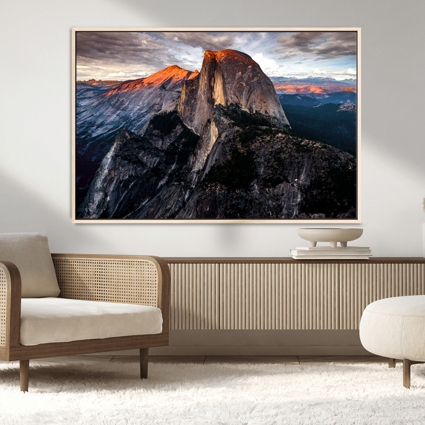 MGV-FC-36X24 - Half Dome Wall Art Print - Yosemite Majestic Triptych Landscape Print – National Park Nature Decor