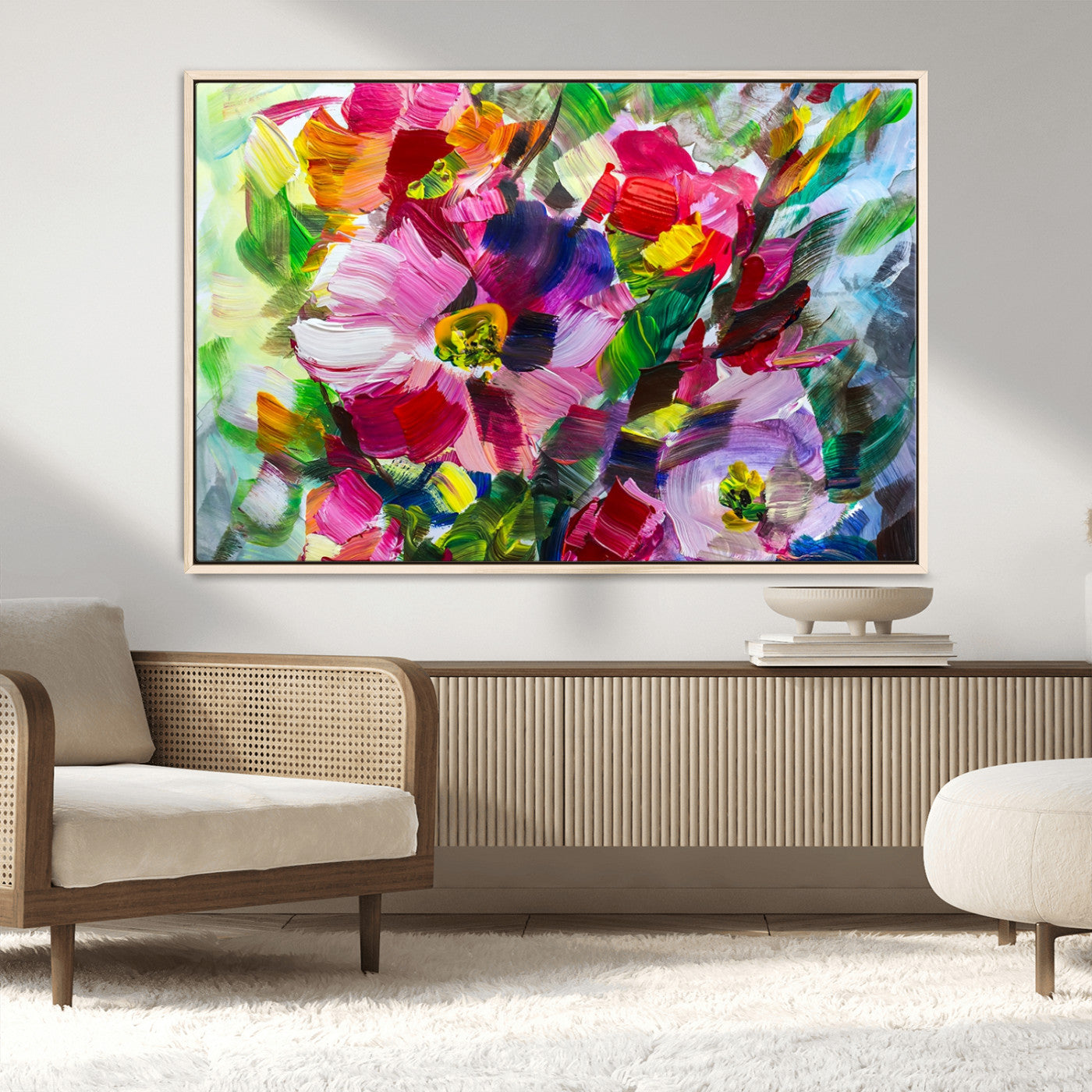 MGV-FC-36X24 - Oil Flower Abstract Canvas Print
