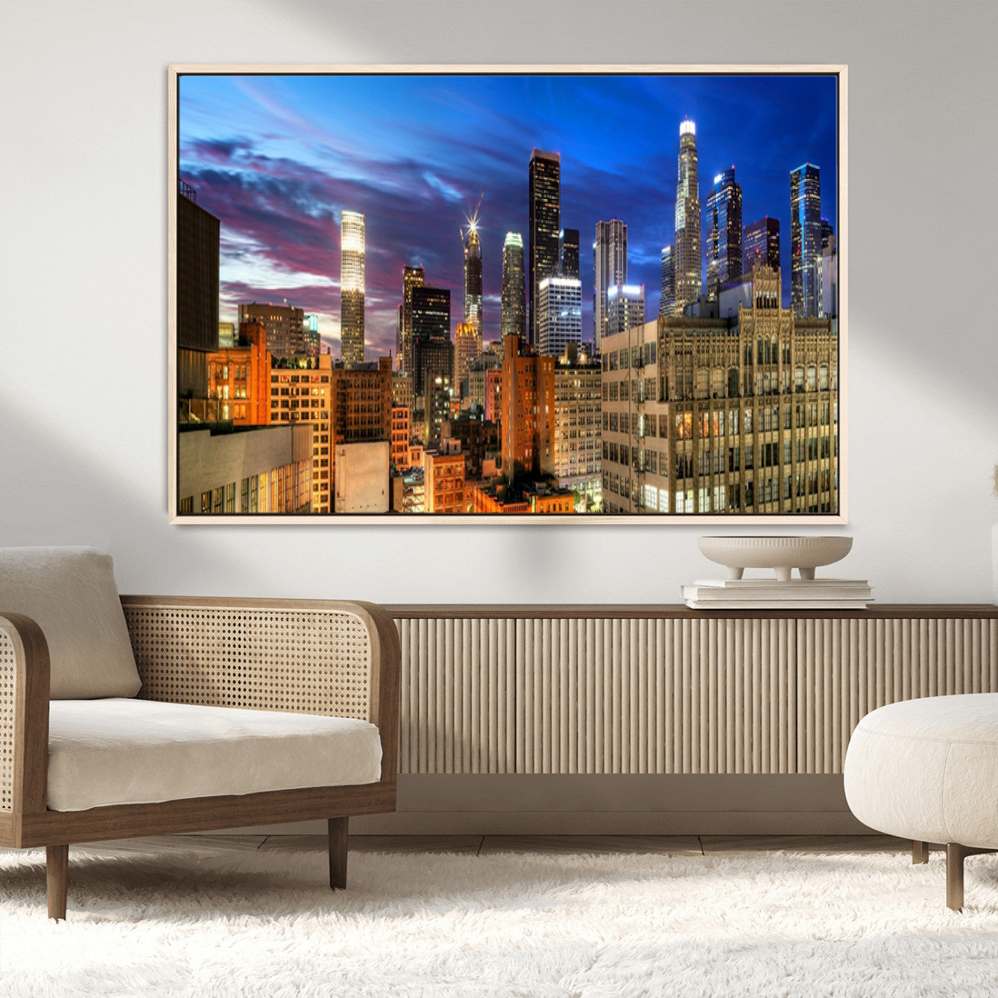 MGV-FC-36X24 - Los Angeles Night Wall Art Canvas Print