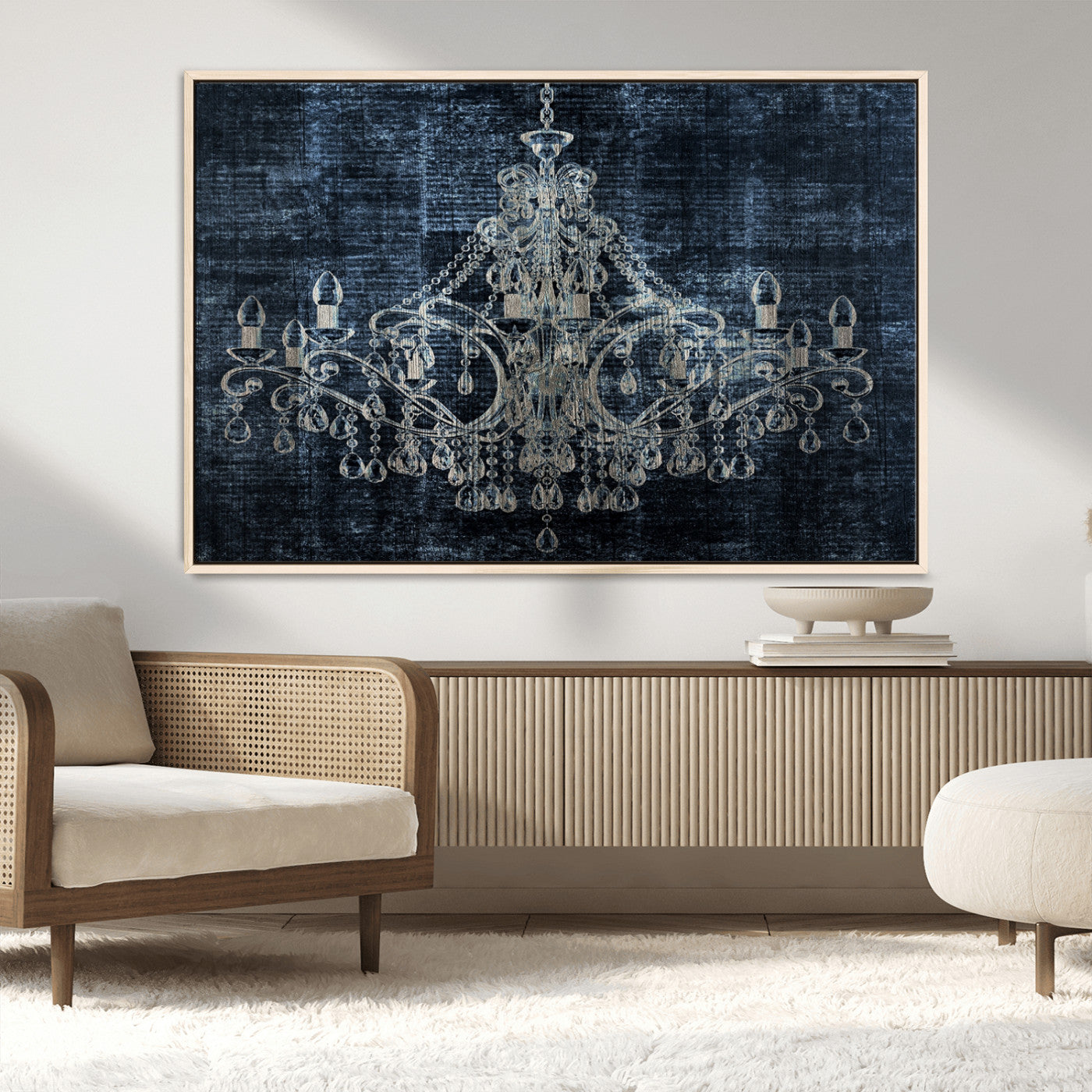 MGV-FC-36X24 - Dark Chandelier Wall Art Canvas Print