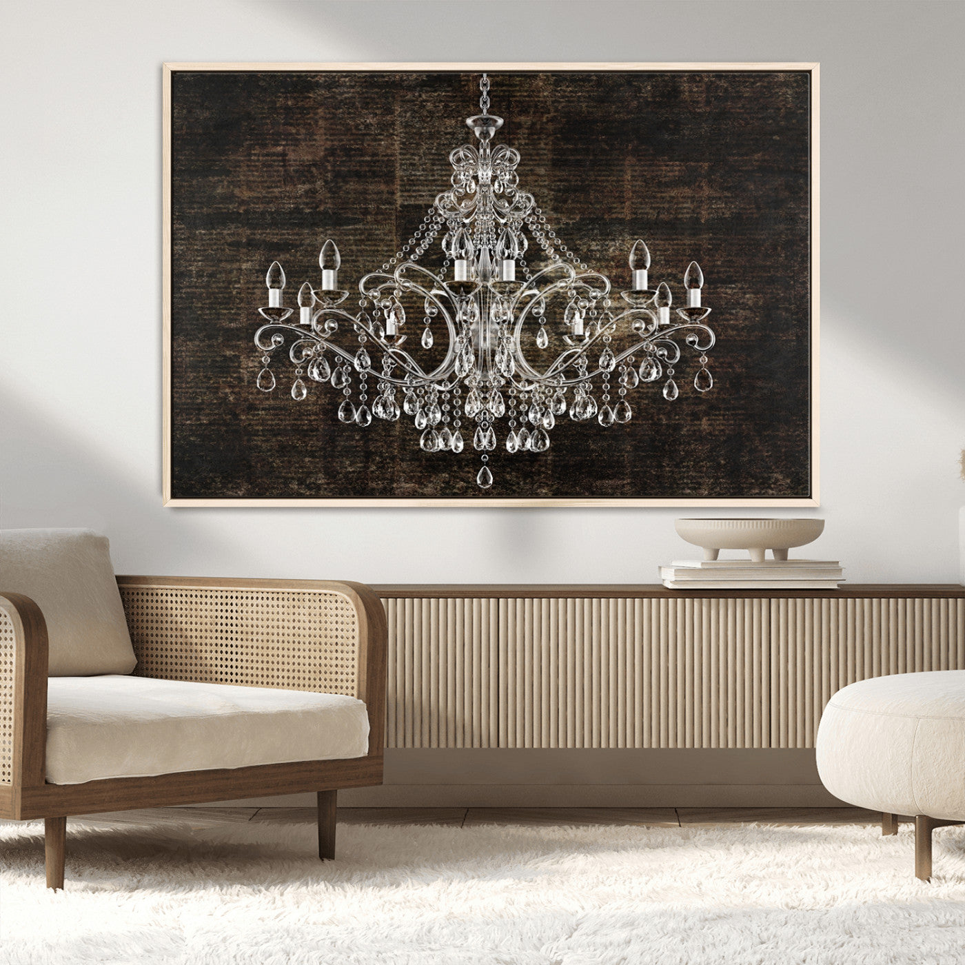 MGV-FC-36X24 - Rustic Chandelier Canvas Print