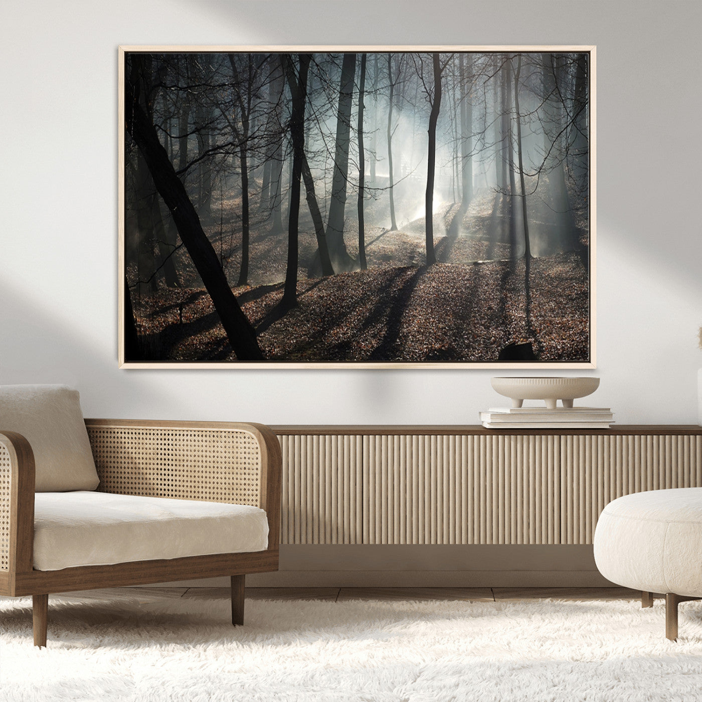 -Dark Family and Tree Wall Art Canvas Print