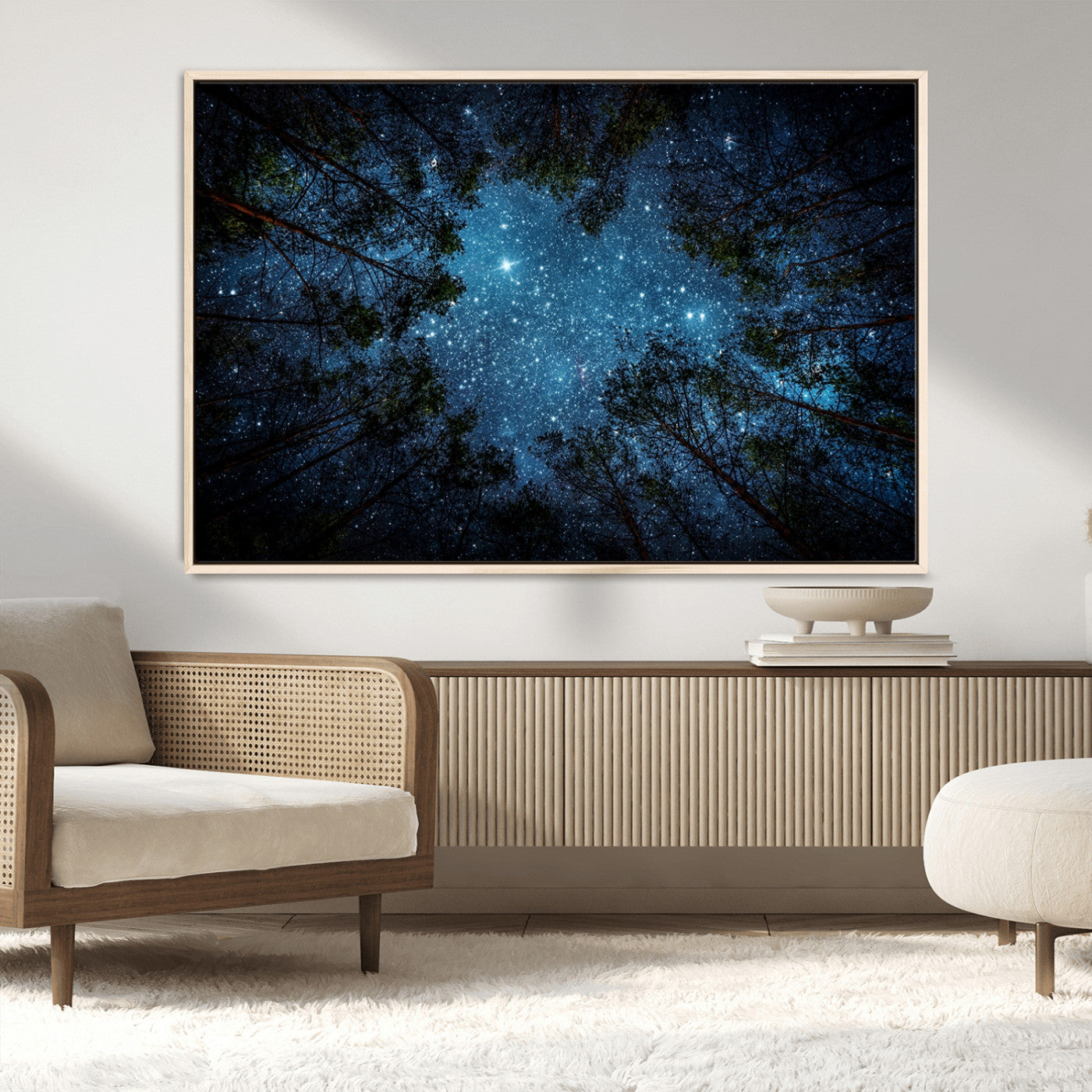 MGV-FC-36X24 - Forest and Stars Wall Art Canvas Print