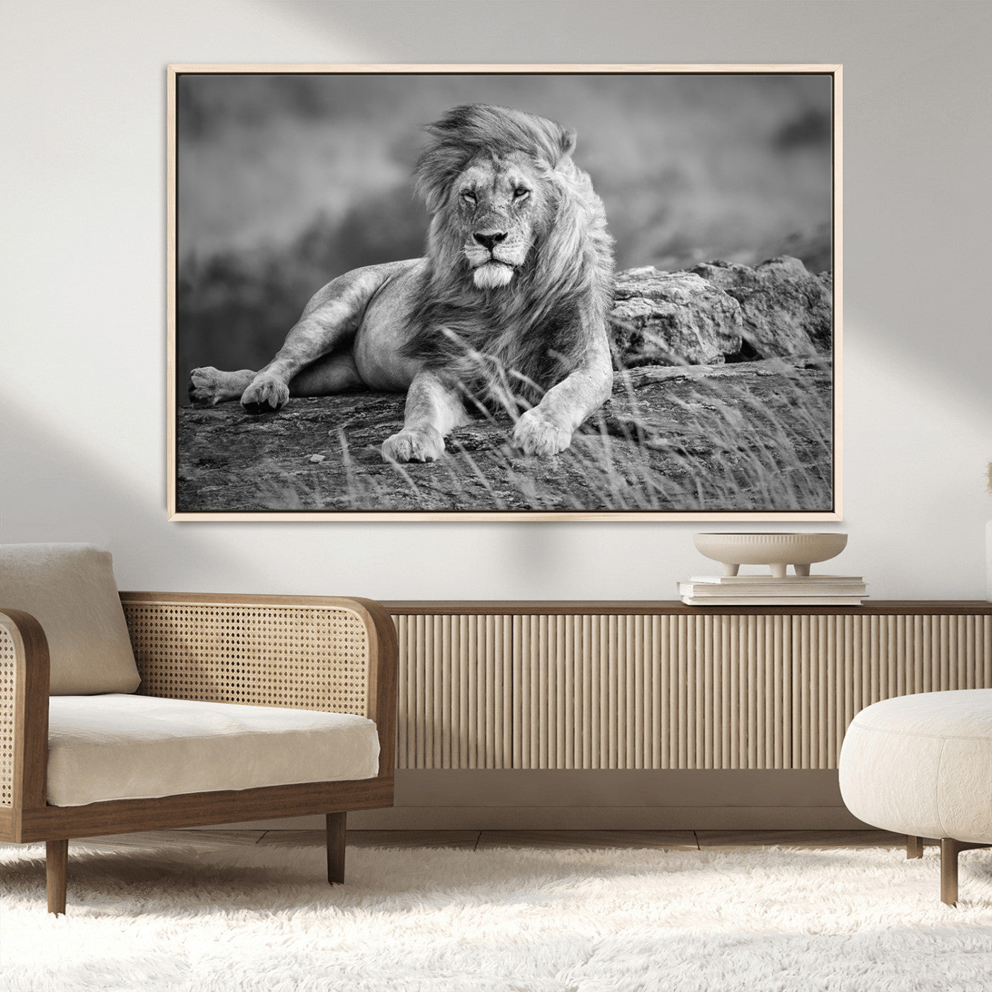 MGV-FC-36X24 - King of Forest Lion Wall Art Canvas Print