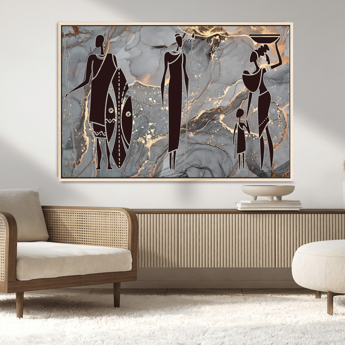 MGV-FC-36X24 - African American Wall Art African Women Painting Canvas Print