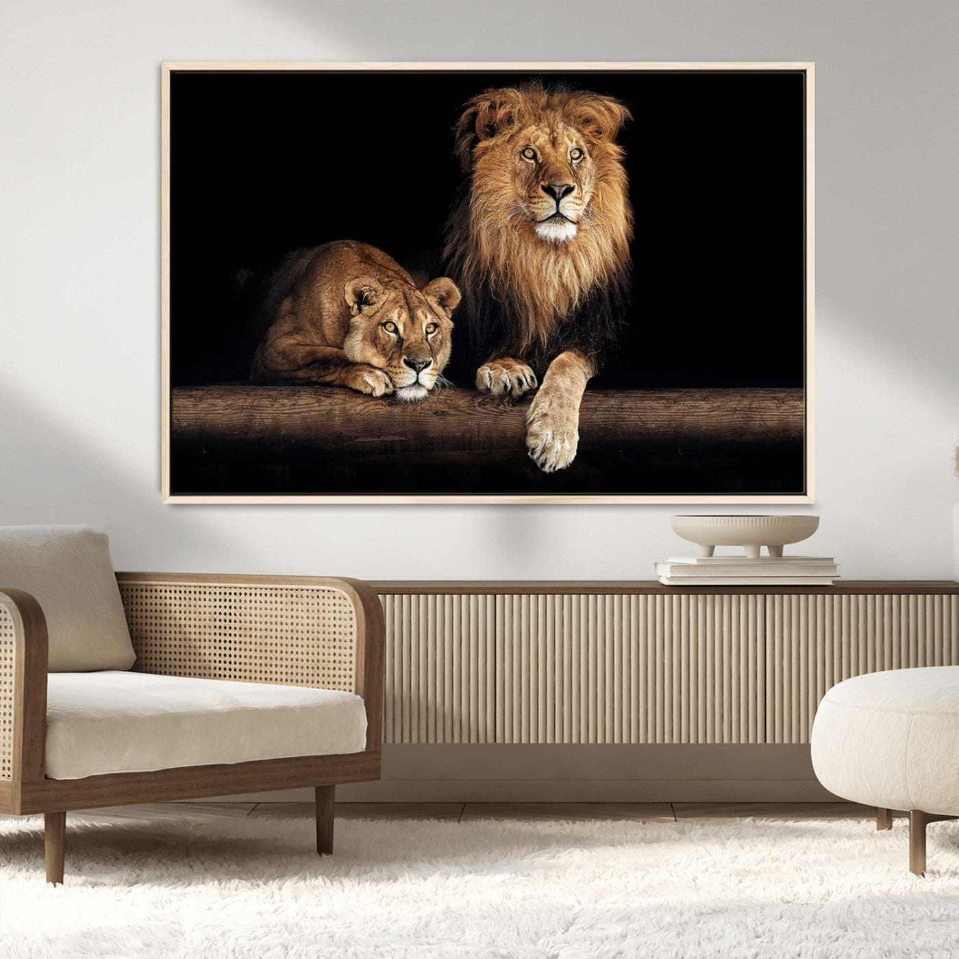 MGV-FC-36X24 - Lion Canvas Wall Art Animal Print