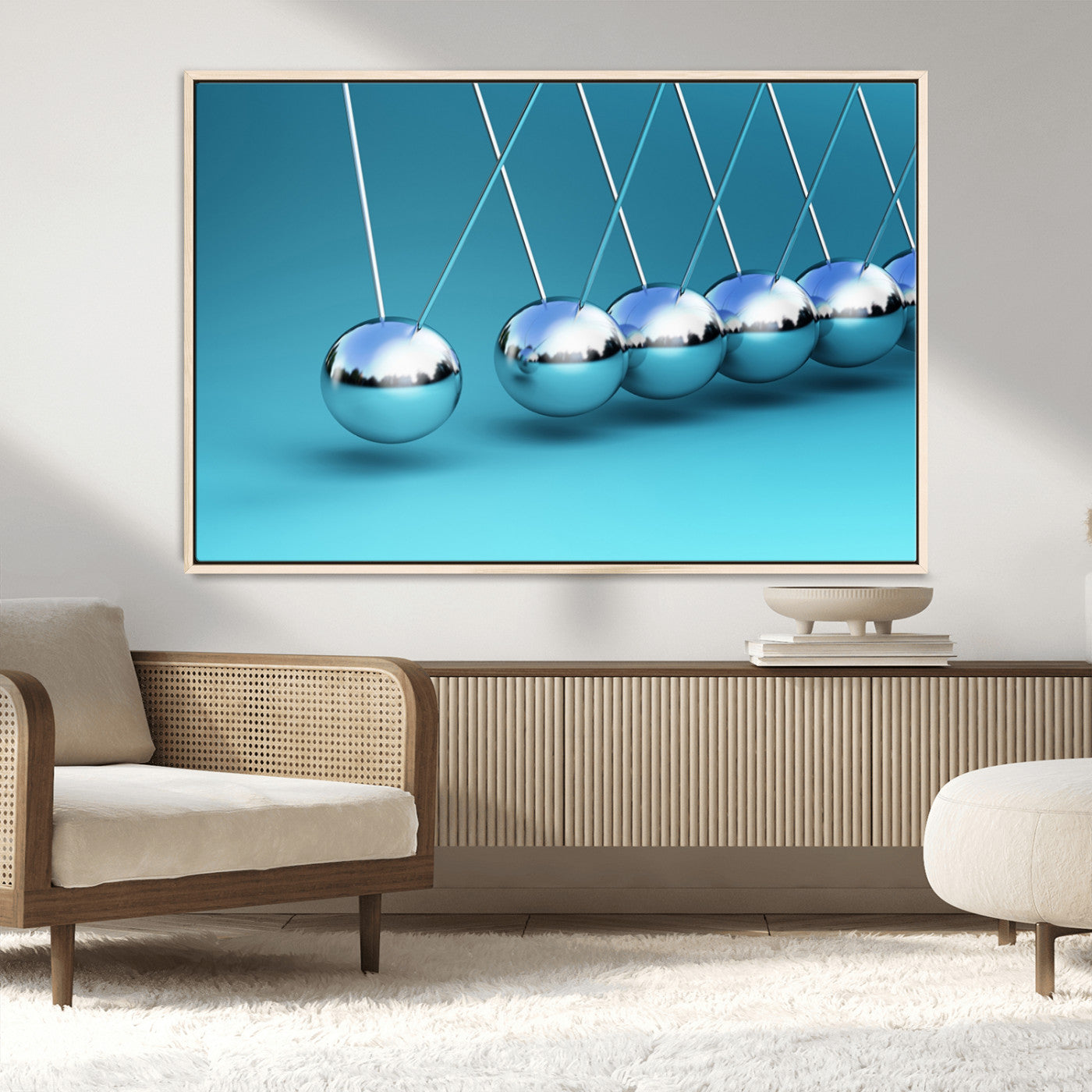 MGV-FC-36X24 - Wall Art Newton's Cradle Canvas Print, Framed Newton Cradle Canvas Print