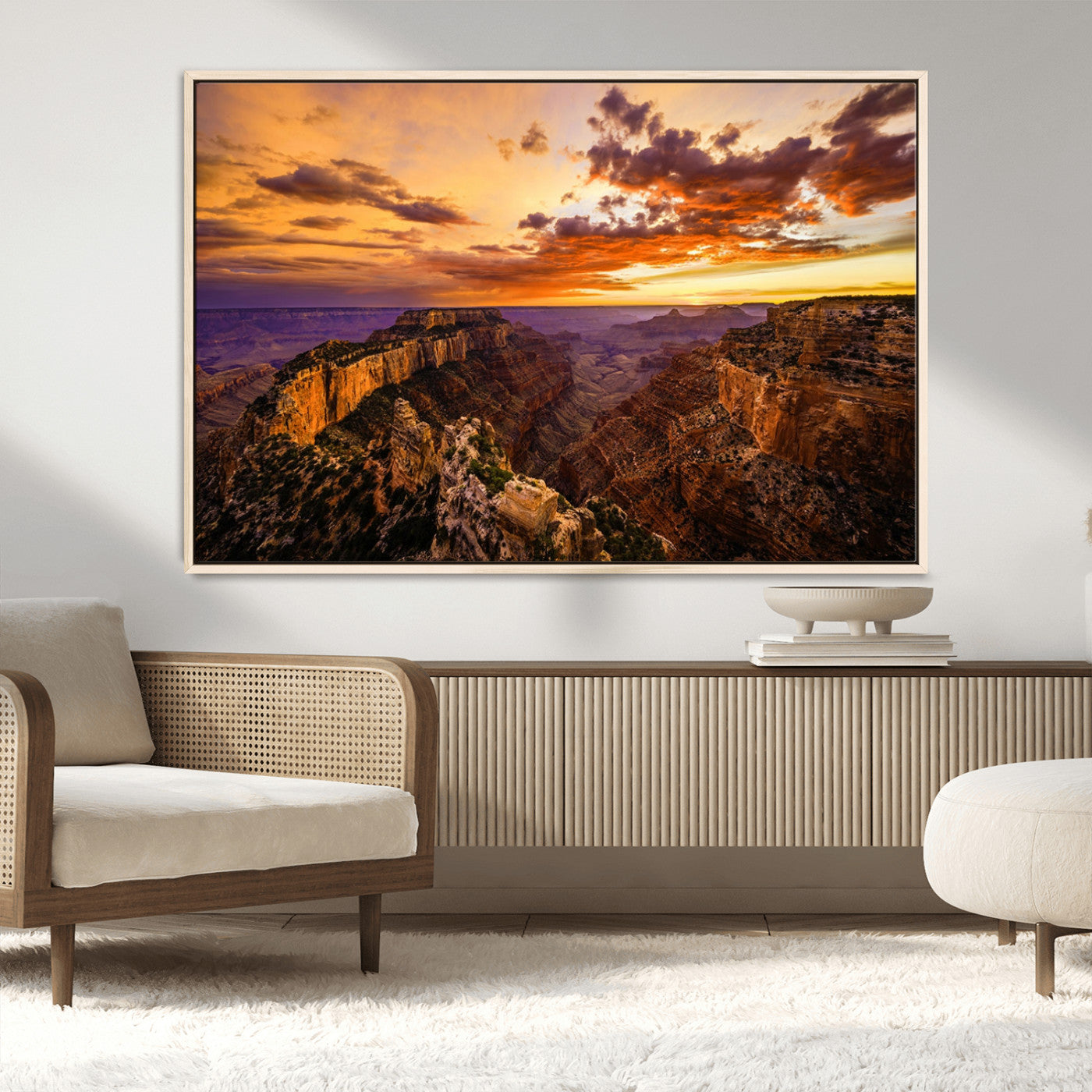 MGV-FC-36X24 - Mesmerizing Sunset from Grand Canyon Nal Park Wall Art, Grand Canyon Canvas Print