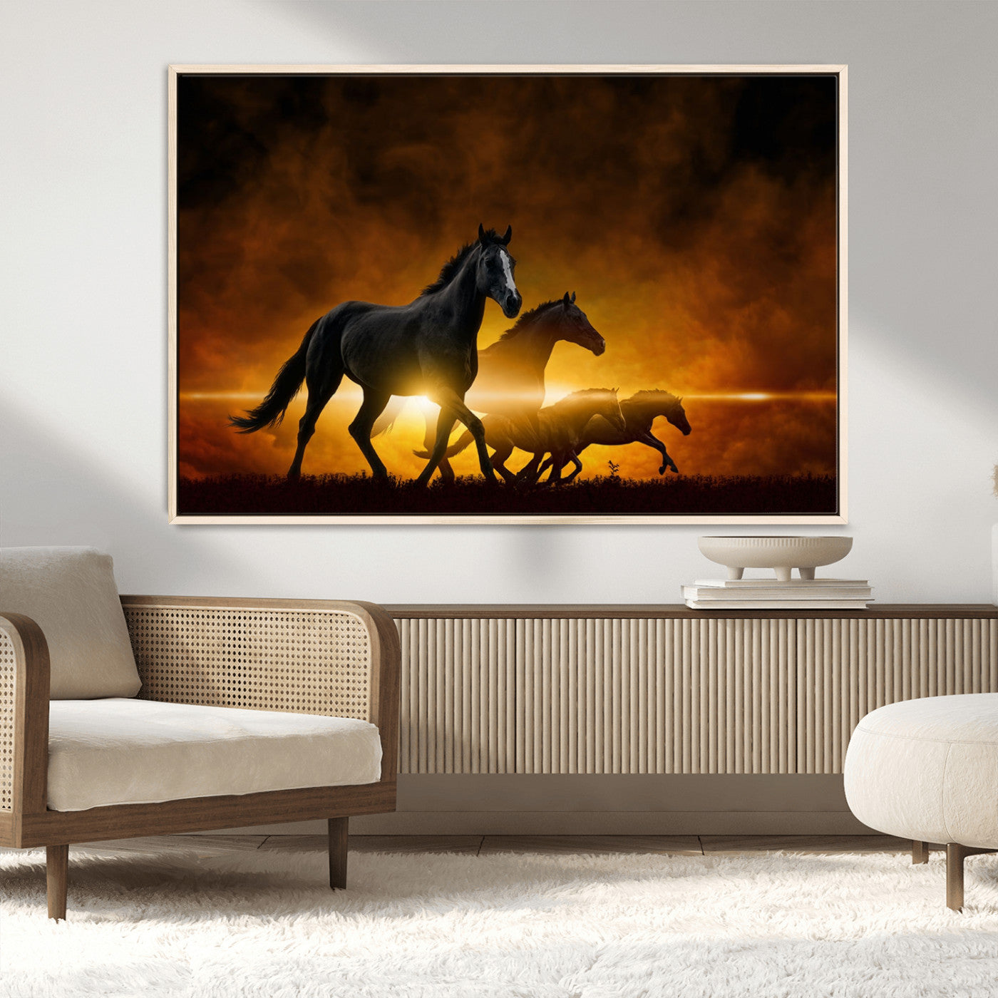 MGV-FC-36X24 - Horse Wall Art Canvas Print, Multi Panel Animal Canvas Print